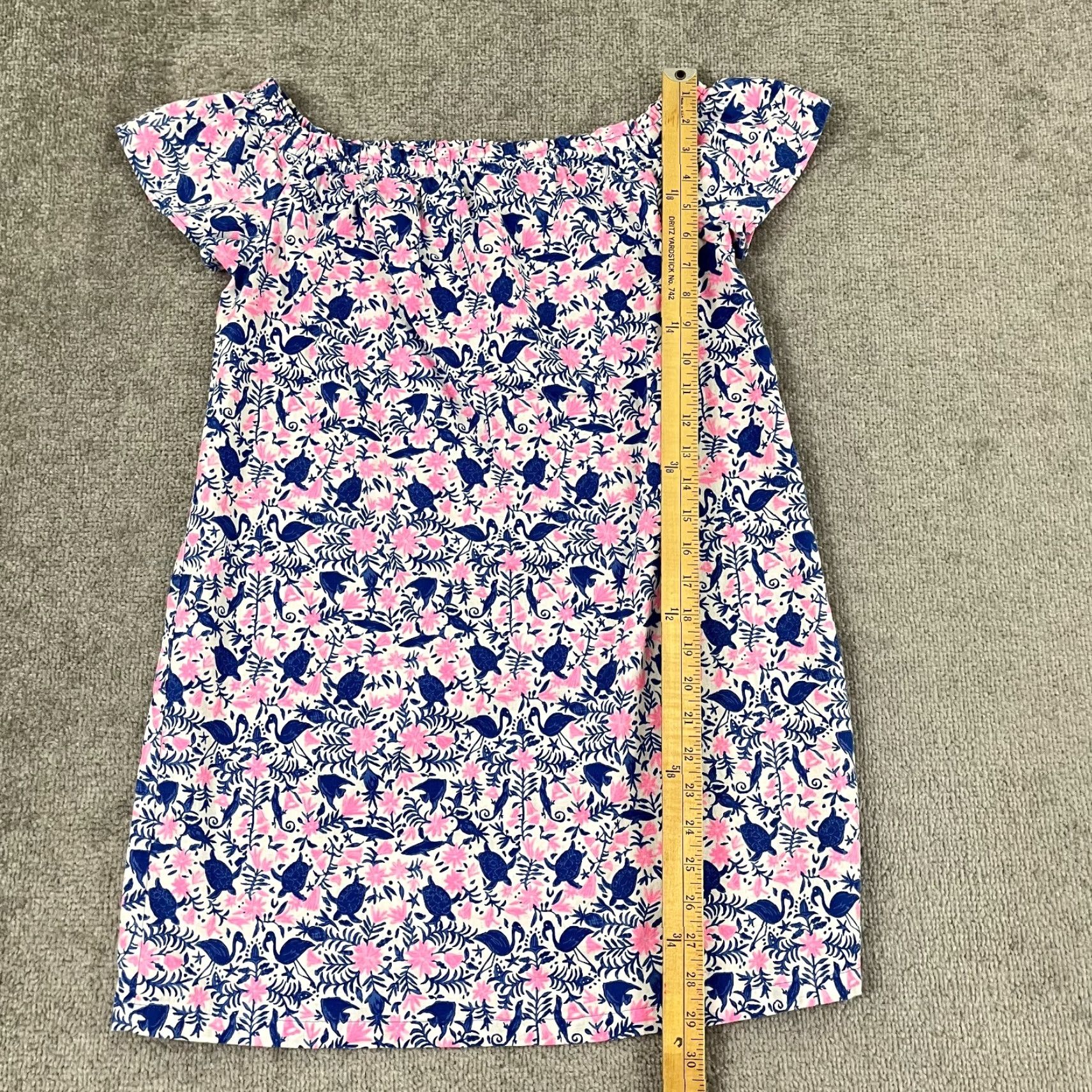 Vineyard Vines Vineyard Vines Off The Shoulder Dress Women XS Linen Blend Sea Life Print Preppy Size XS / US 0-2 / IT 36-38 - 3 Thumbnail