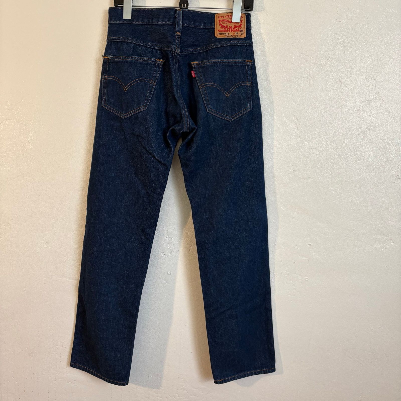 Levi's Levi's Western Fit Dark Blue Denim 5 Pocket Jeans Size US 27 - 6 Thumbnail