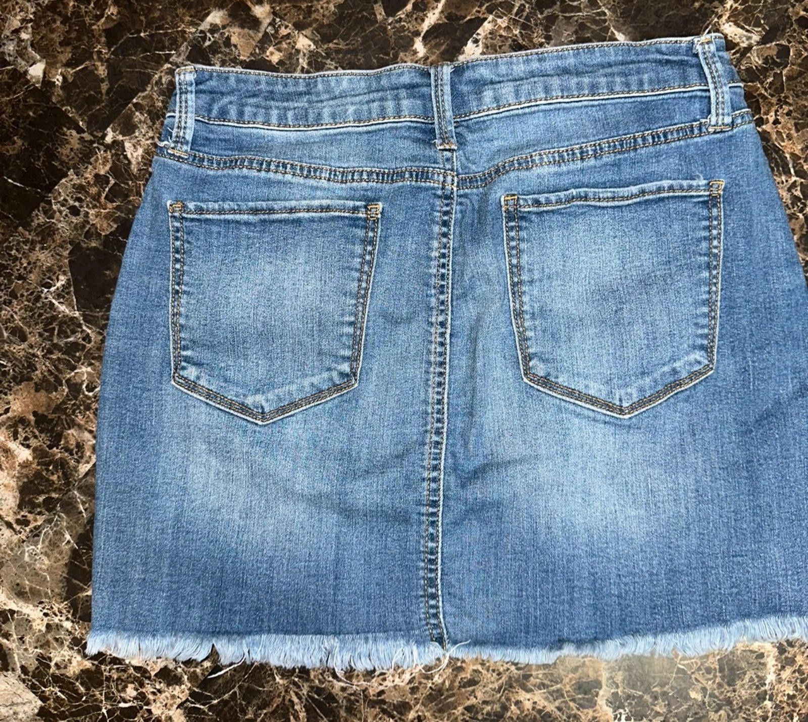 Steve Madden Vintage MUDD Jean Skirt – Size 11 Y2K Grunge Distressed Mini Size M / US 6-8 / IT 42-44 - 3 Thumbnail
