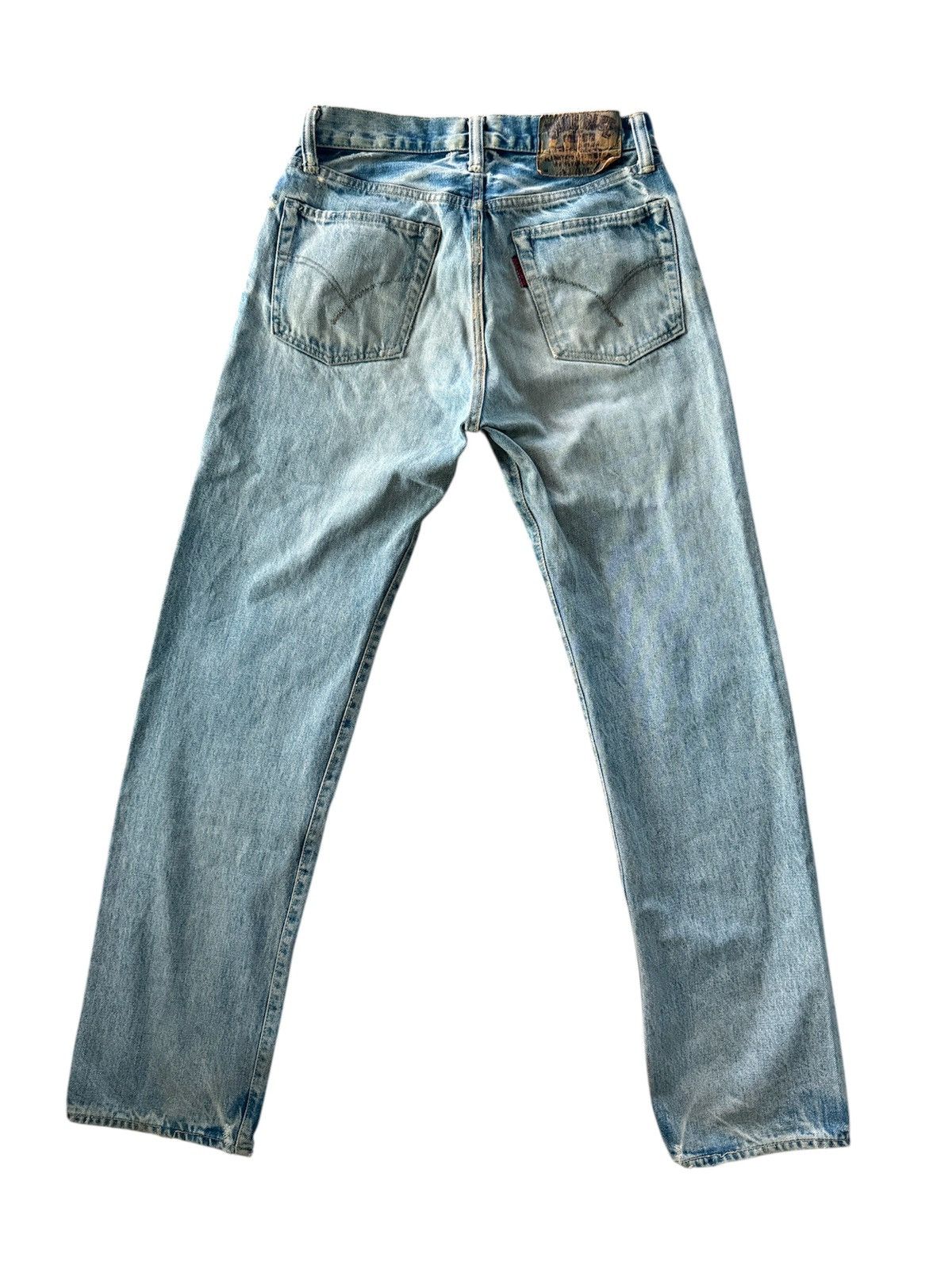 Blue Blue Japan DISTRESS FADED JAPAN BRAND VINTAGE BLUE-BLUE JAPAN SELVEDGE Size US 31 - 5 Thumbnail