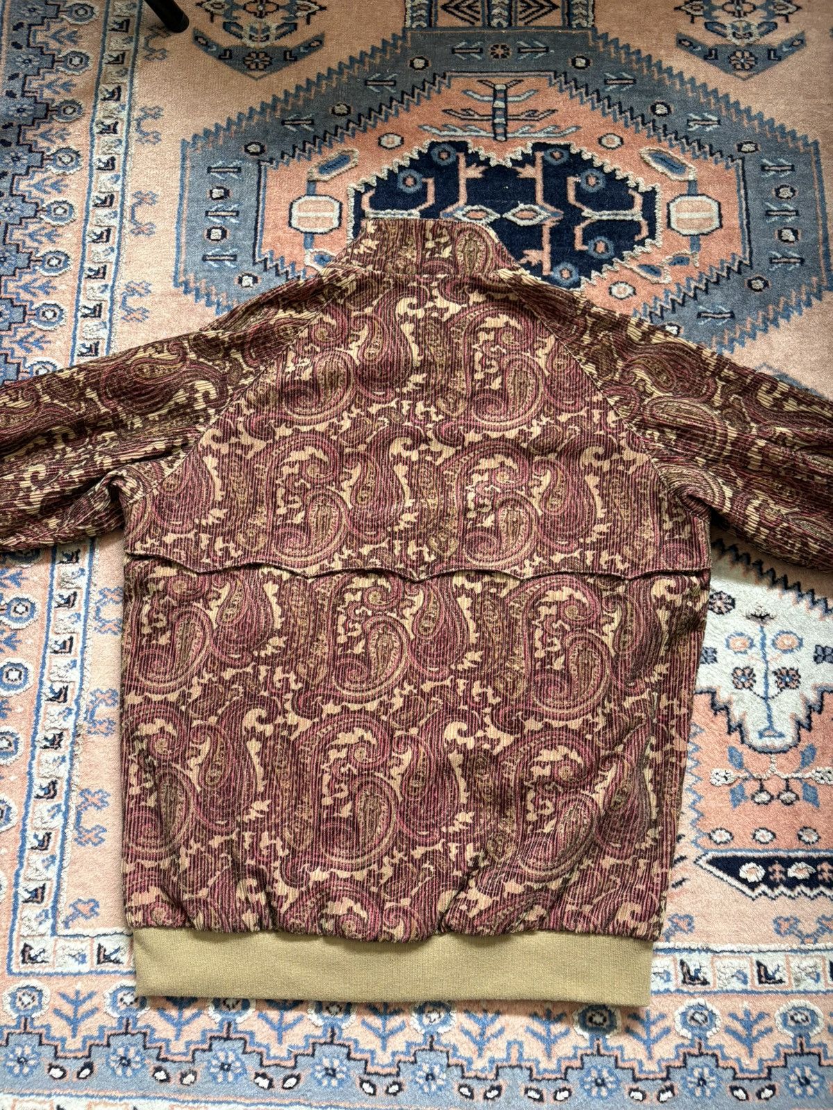 Beams Plus BEAMS corduroy Archive Paisley Knit Bomber Jacket Size US L / EU 52-54 / 3 - 4 Thumbnail