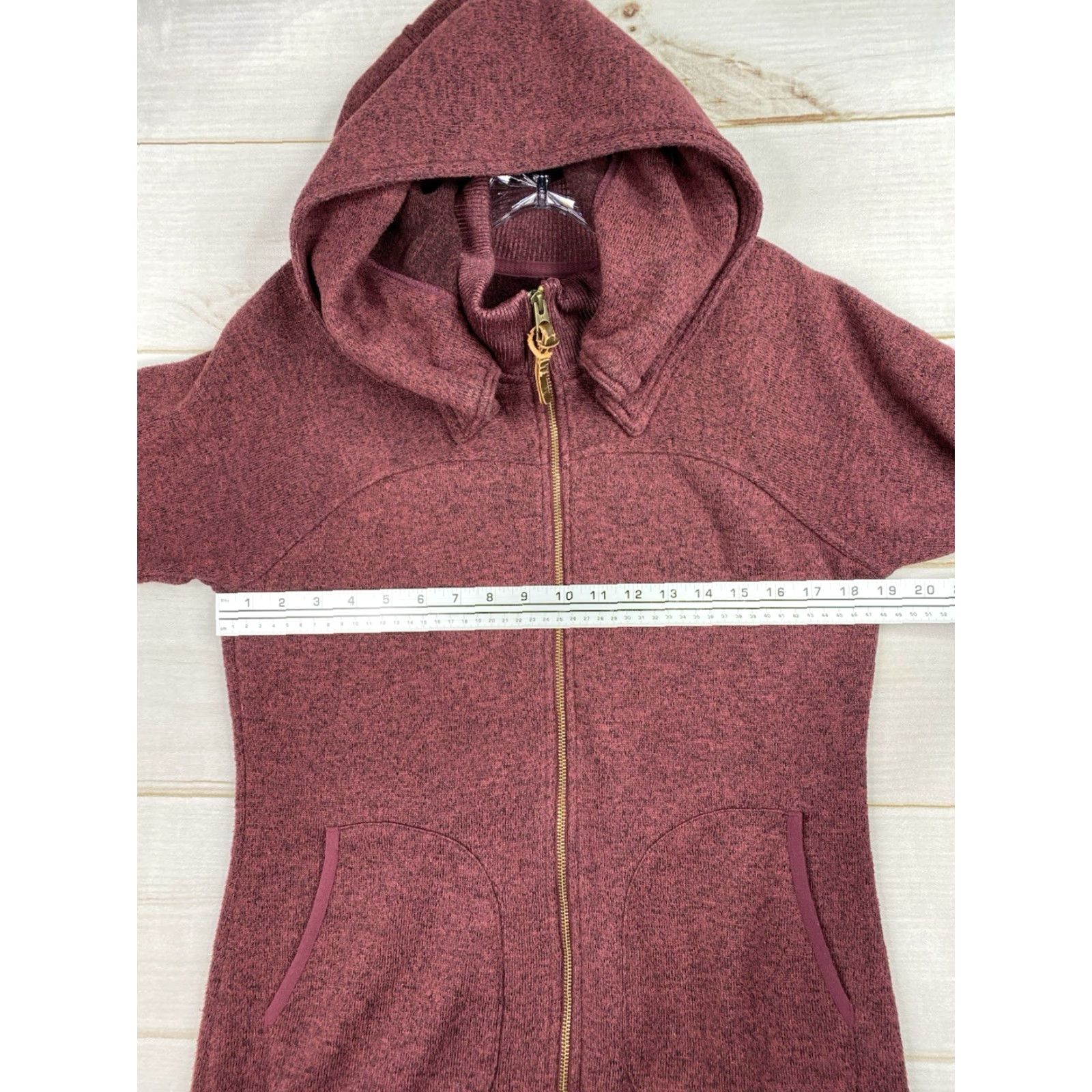 Burton Burton Womens Sweater Full Zip Hoodie Sz L Burgundy Pockets Long Fleece Knit Size L / US 10 / IT 46 - 7 Thumbnail
