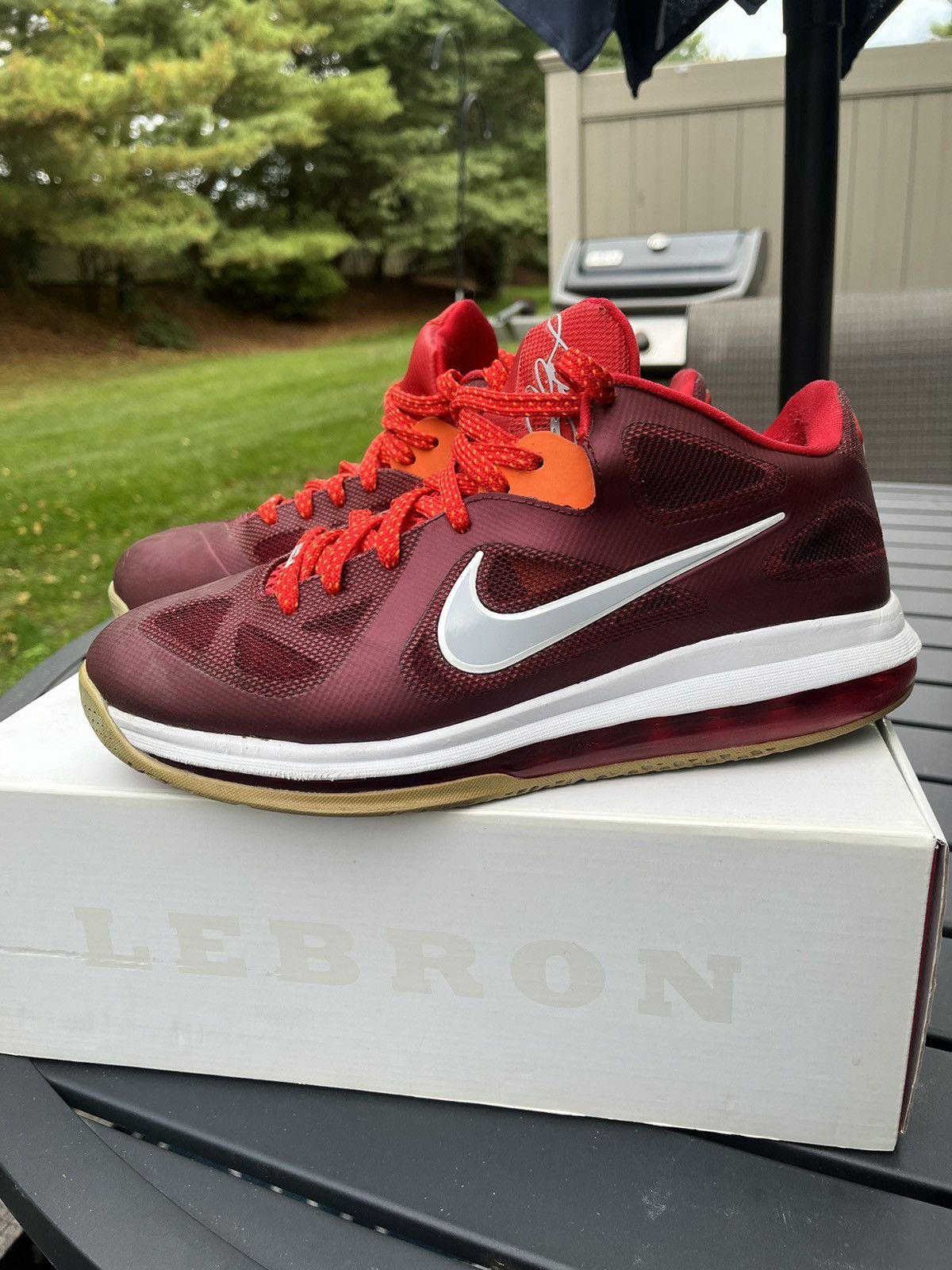 Nike Lebron 9 Lows Cherry Red Size 10 Size US 10 / EU 43 - 3 Thumbnail