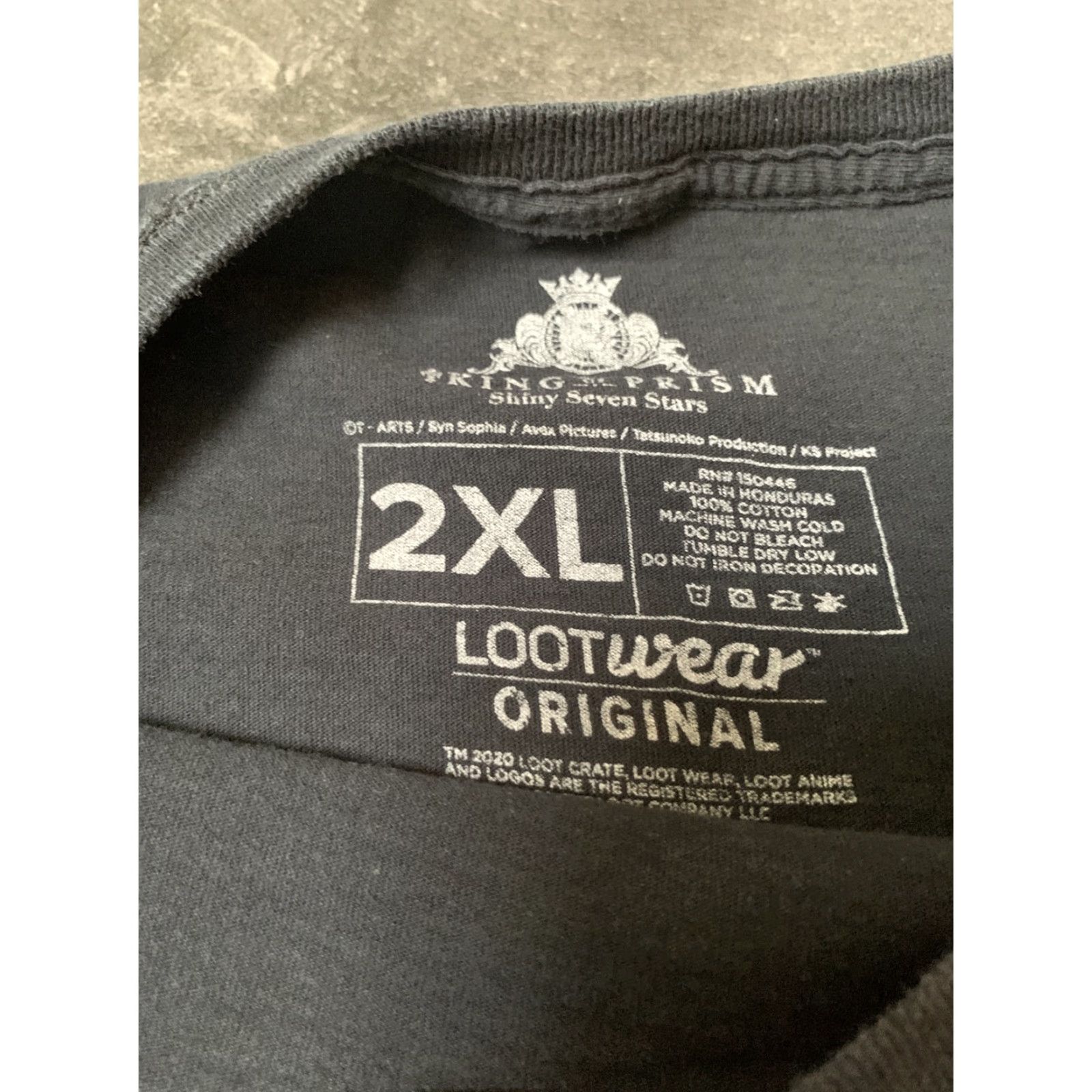 Vintage Loot Anime Lootwear Shiny Seven Stars King of Prism T-Shirt 2XL Men Black Cotton Anime Graphic Short Sleeve Size US XXL / EU 58 / 5 - 4 Thumbnail