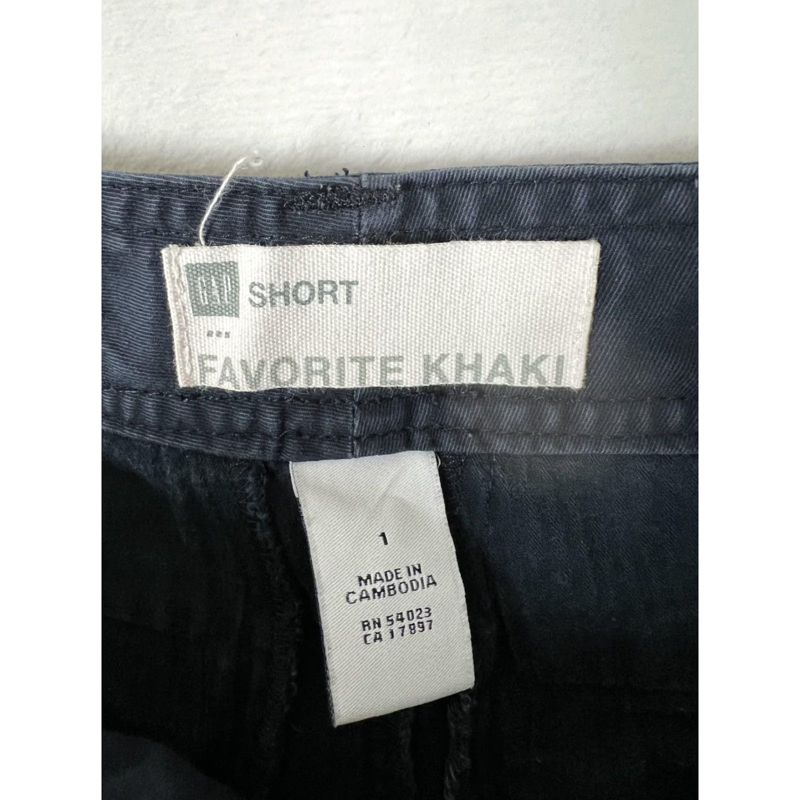 Gap Gap Favorite Khaki Shorts Juniors 1 Blue Chino Twill Flat Front Casual Summer Size 25" / US 0 / IT 36 - 4 Thumbnail