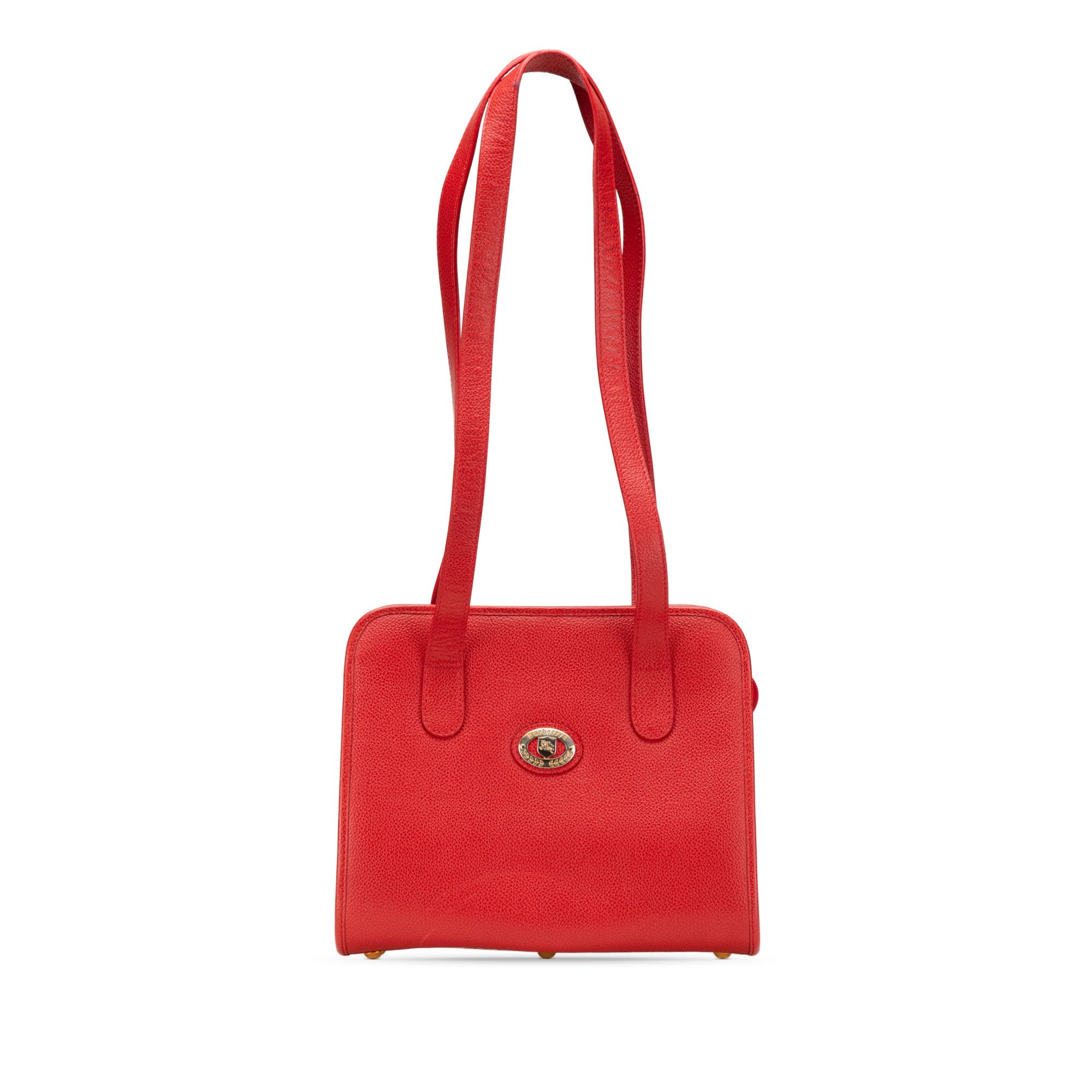 Burberry Leather Shoulder Bag in Red, Women's