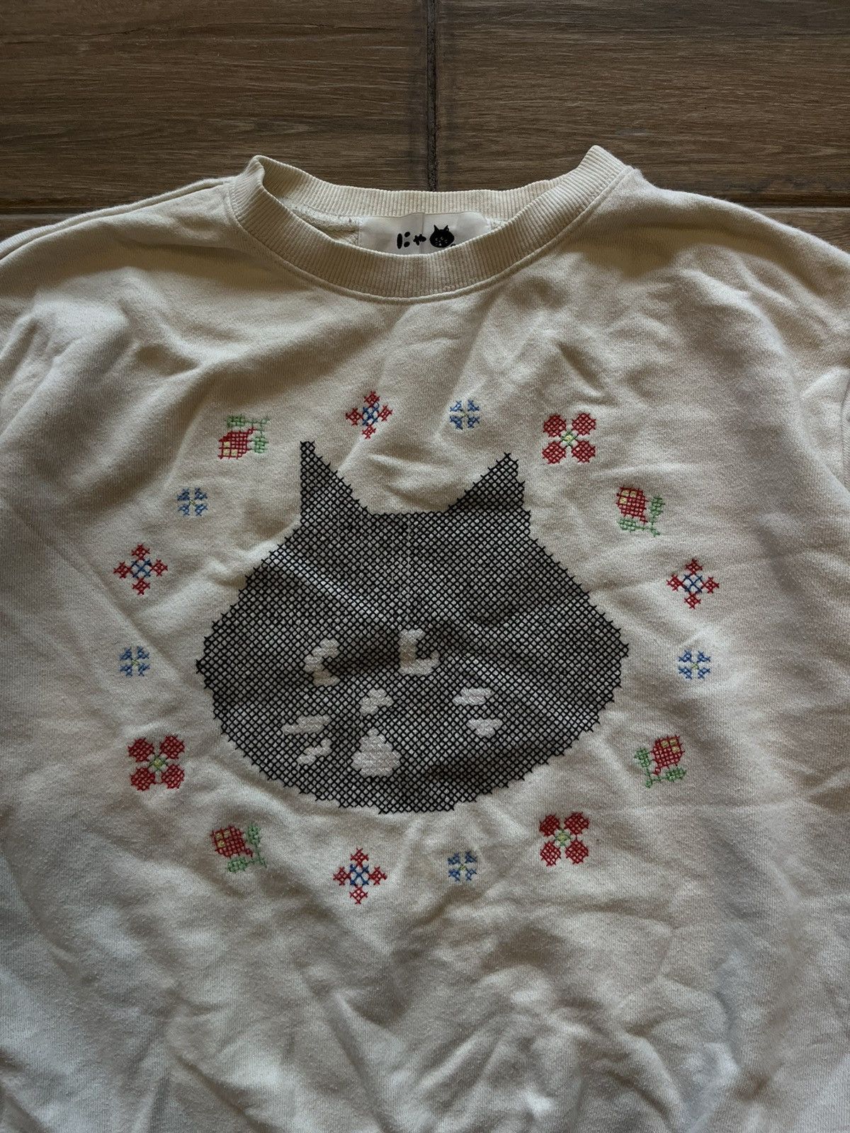 Issey Miyake × Japanese Brand × Ne-Net Ne-Net Cat Stitch Sweatshirt Size US S / EU 44-46 / 1 - 4 Thumbnail