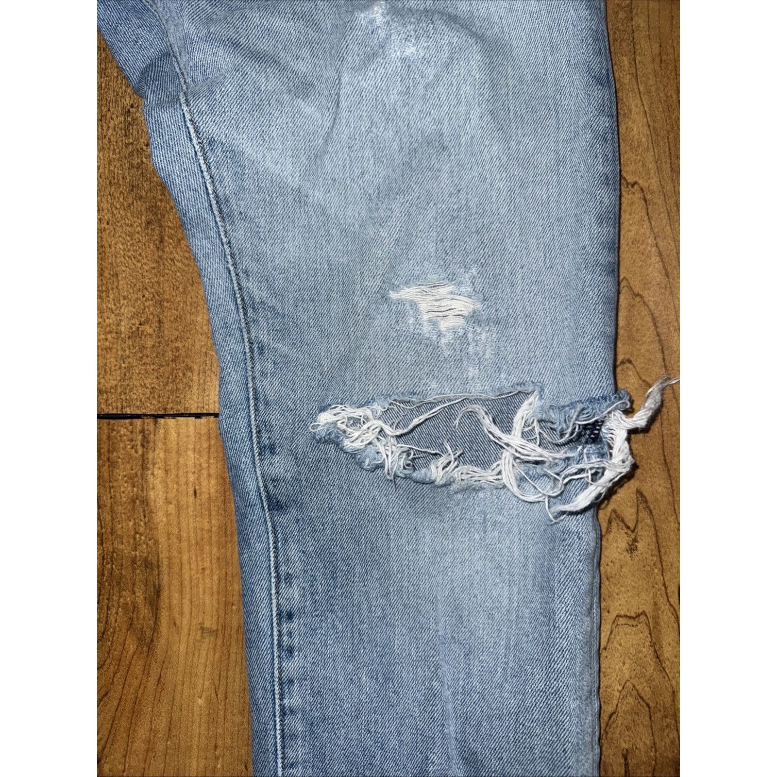 Buck Mason Buck Mason Button Fly Stone Washed Ripped Jeans 28x26 Skinny Size US 28 / EU 44 - 2 Thumbnail