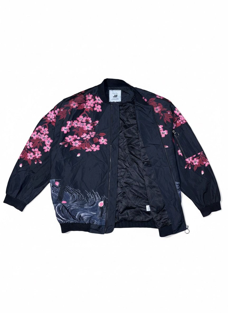 Japanese Brand Soinku "Red-Crowned Crane" Sukajan Print Bomber Jacket Size US L / EU 52-54 / 3 - 3 Thumbnail