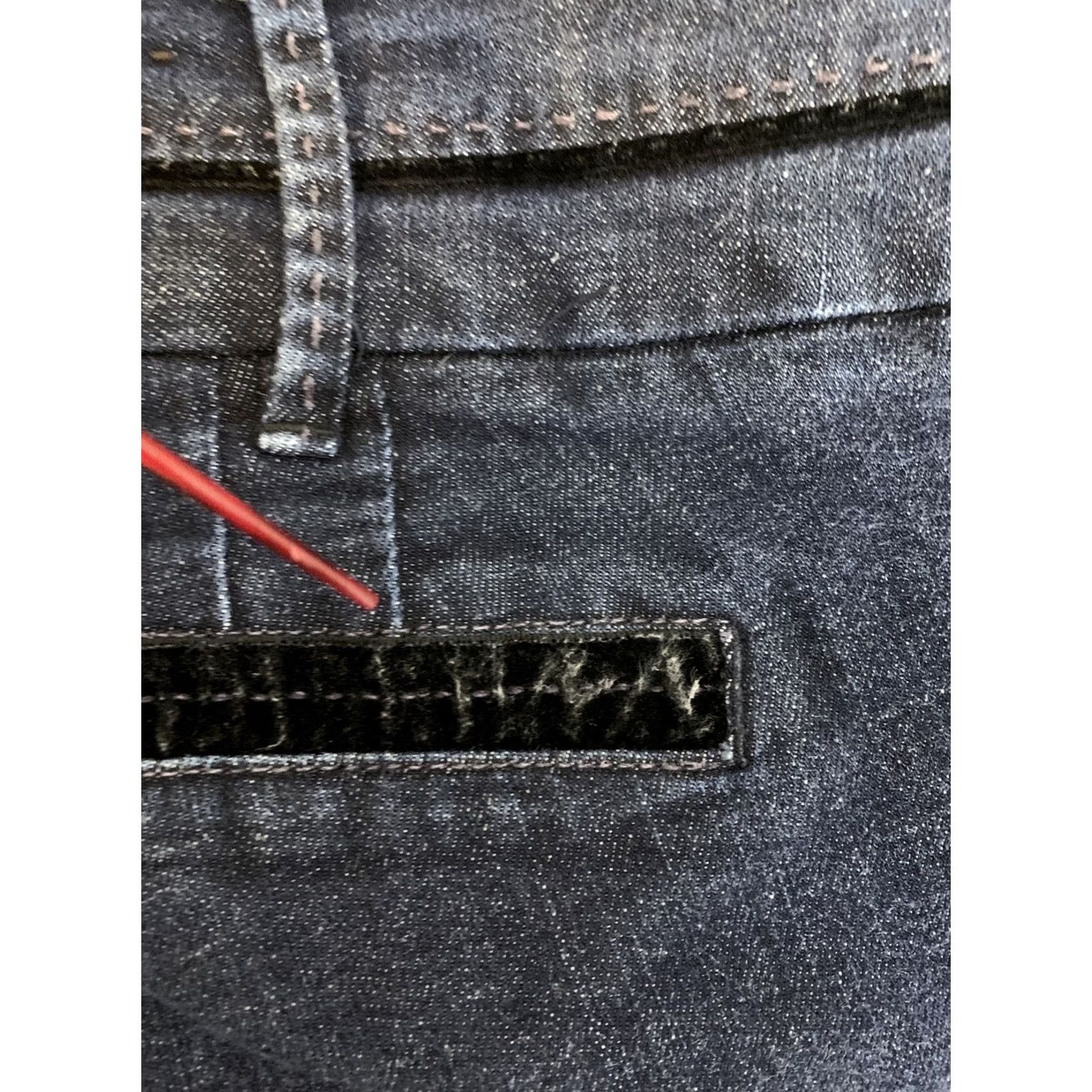 Banana Republic Banana Republic Women’s Jeans Wide-Leg SZ 8 Dark Wash Velvet Trim-Blue Regular Size 30" / US 8 / IT 44 - 8 Thumbnail