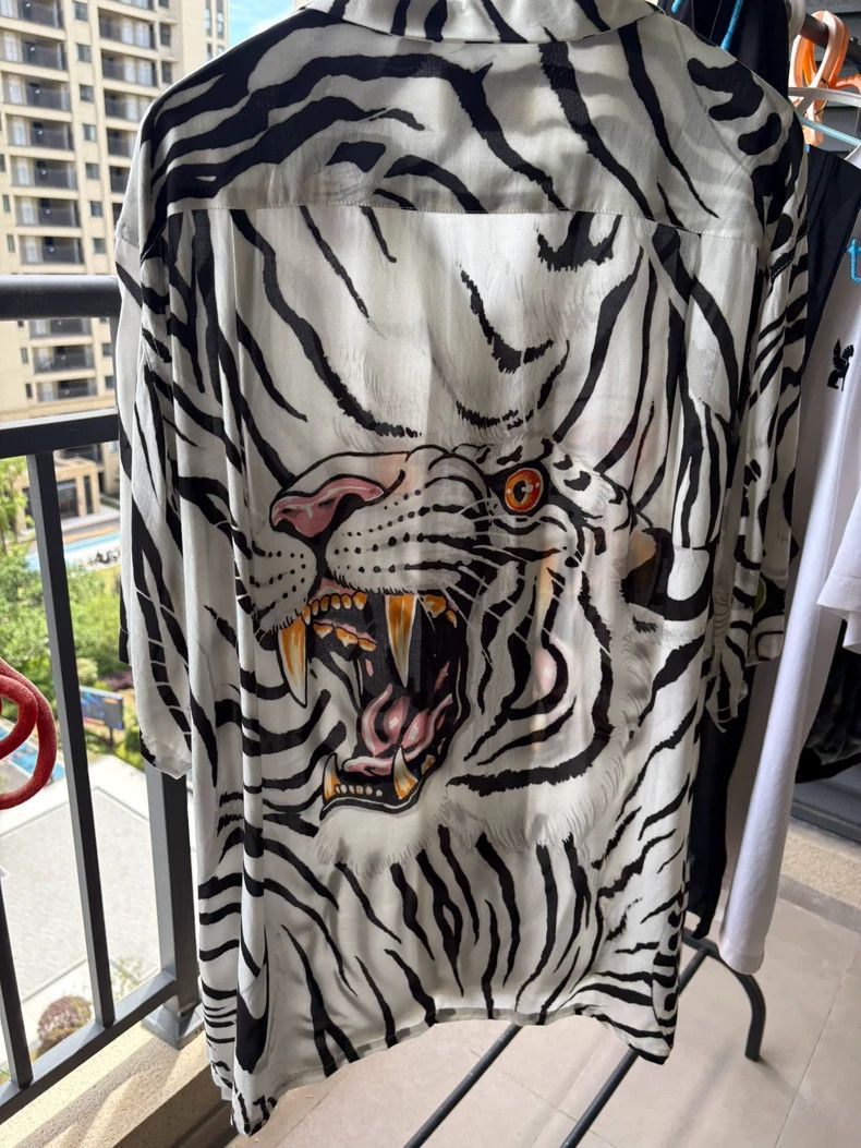 Wacko Maria Wacko Maria White Tiger Shirt Size US L / EU 52-54 / 3 - 3 Thumbnail