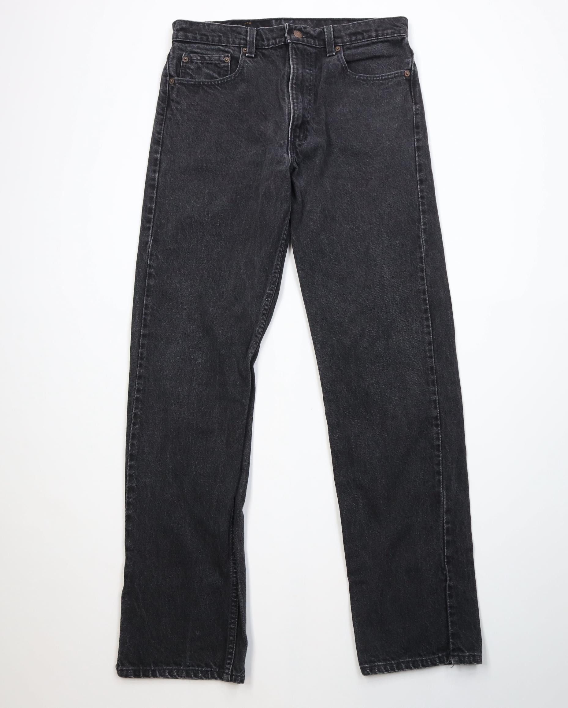Levi's Vintage 90s Levis 505 Regular Straight Leg Jeans Black USA Size US 34 / EU 50 - 1 Thumbnail