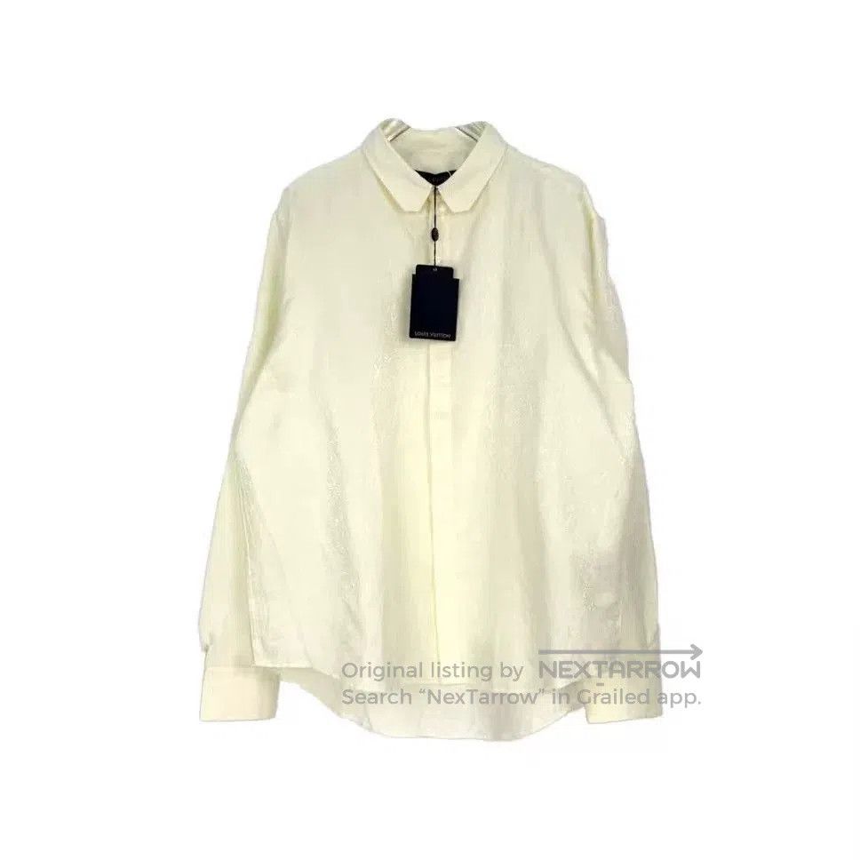 Louis Vuitton LV Beige Cotton Silk Logo Shirt. Size US XL / EU 56 / 4 - 1 Thumbnail
