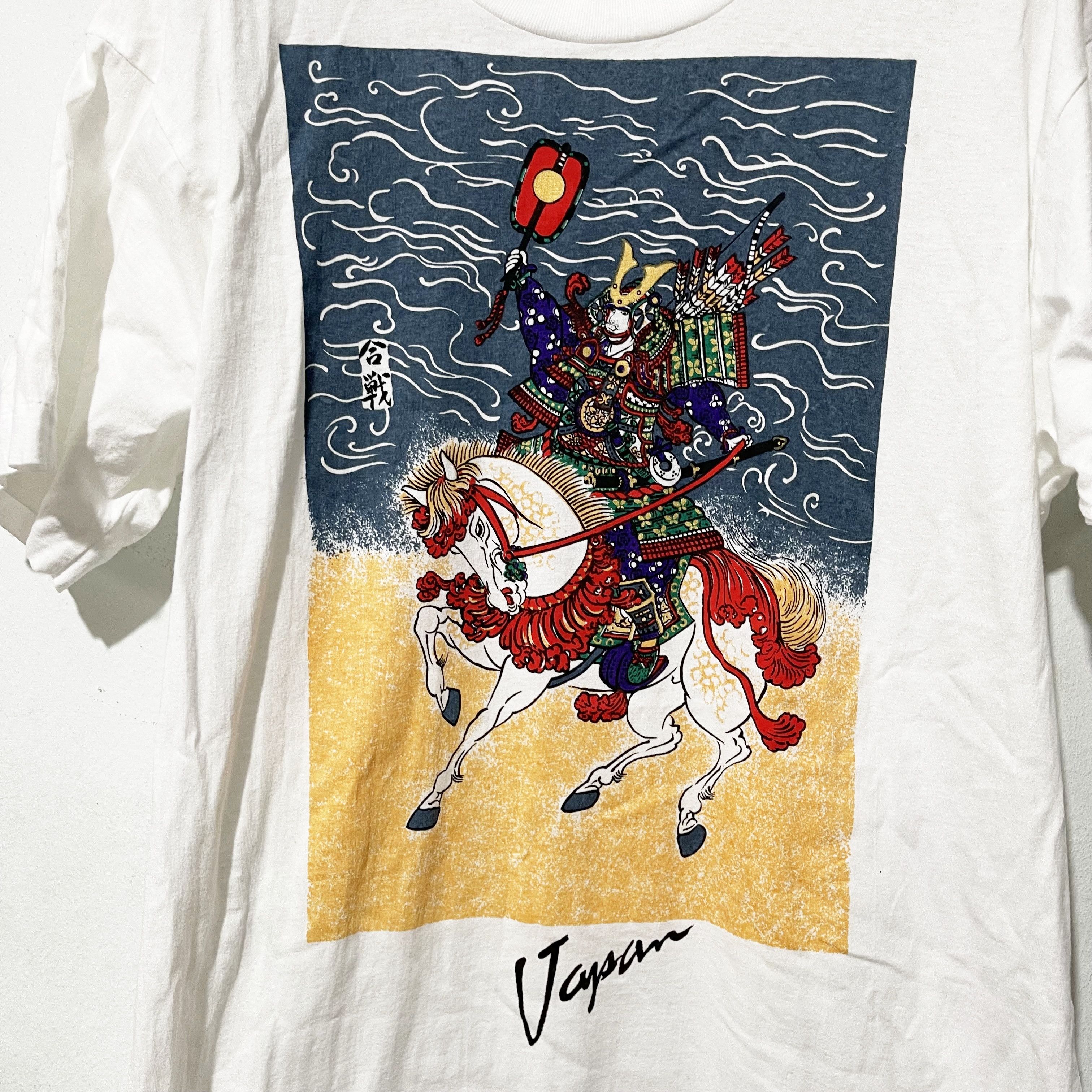 Vintage Vintage 90s Japan Samurai Warrior T-Shirt Size US M / EU 48-50 / 2 - 2 Thumbnail