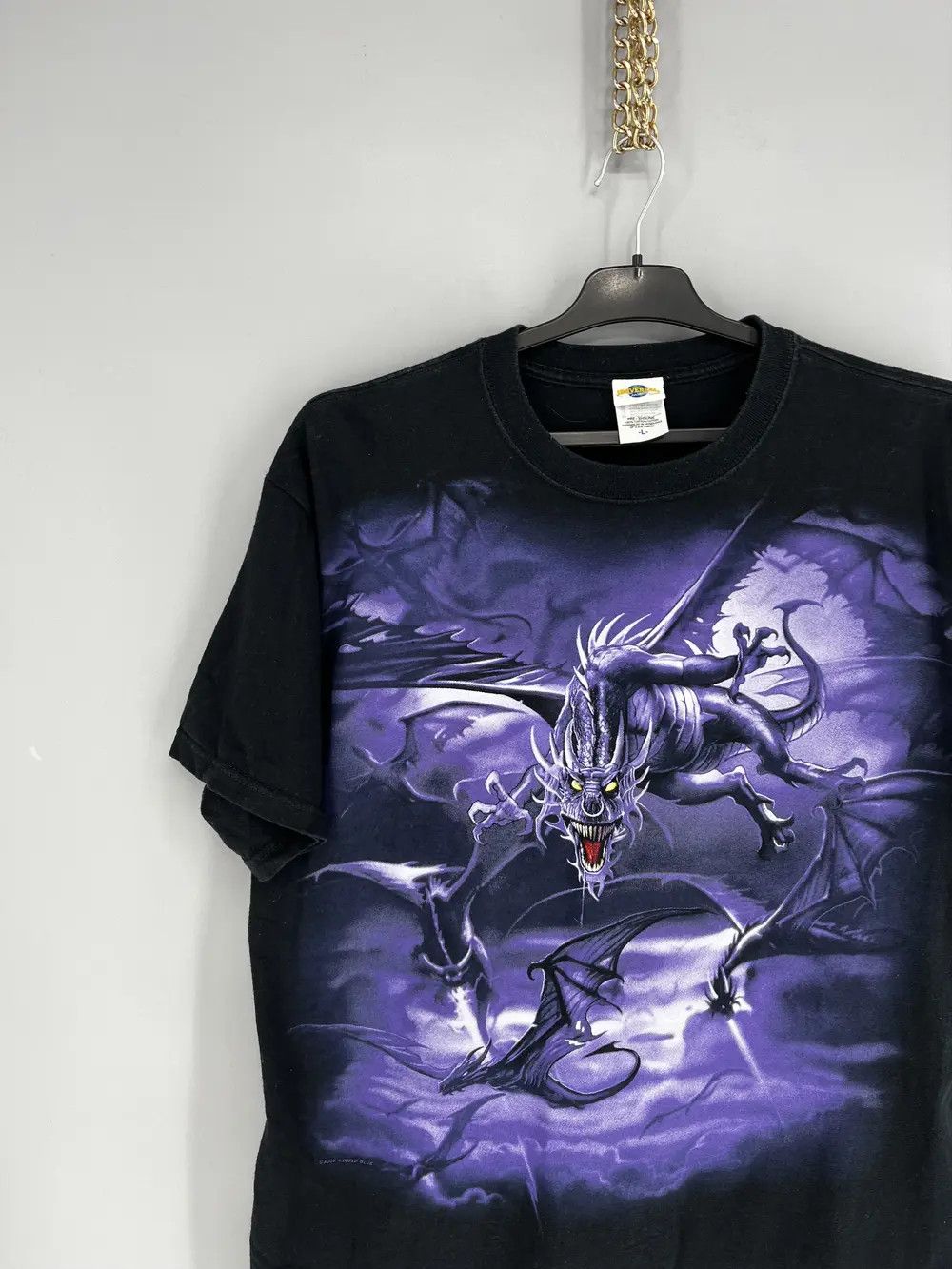 Liquid Blue Liquid Blue Vintage Dragon Shirt Men Gothic Graphic Tee 2002 Size US L / EU 52-54 / 3 - 4 Thumbnail