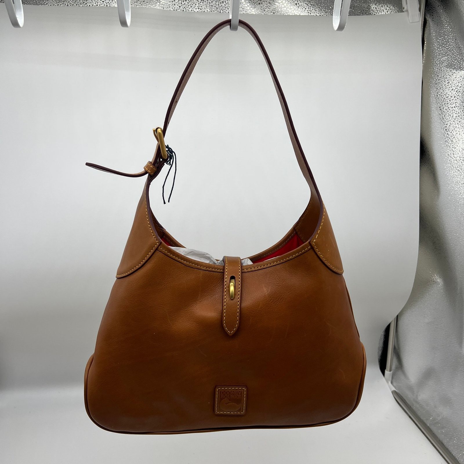 Dooney & Bourke Dooney & Bourke Florentine Leather Crescent Hobo Brown Size ONE SIZE - 2 Thumbnail
