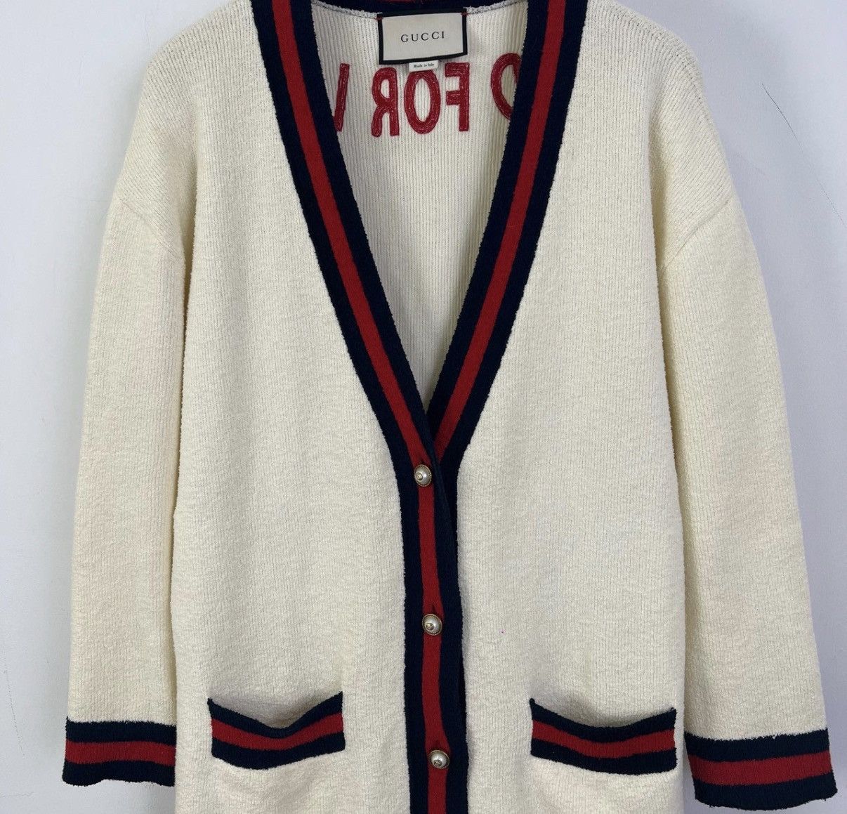 GU Gucci Double G Pearl Button Knit Cardigan K12 Size S / US 4 / IT 40 - 4 Thumbnail
