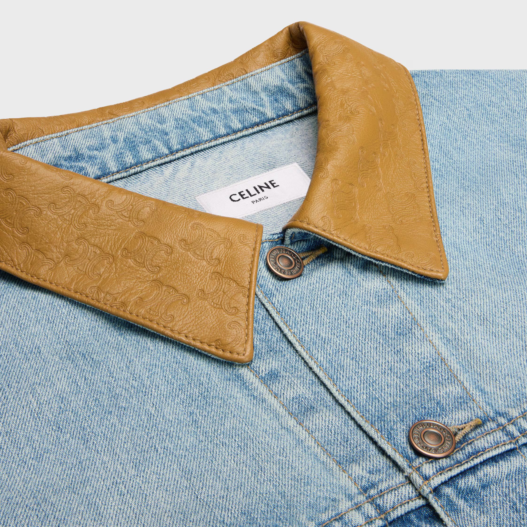 Celine o1loc1c1225 Trucker Jacket in Blue Size US M / EU 48-50 / 2 - 3 Thumbnail