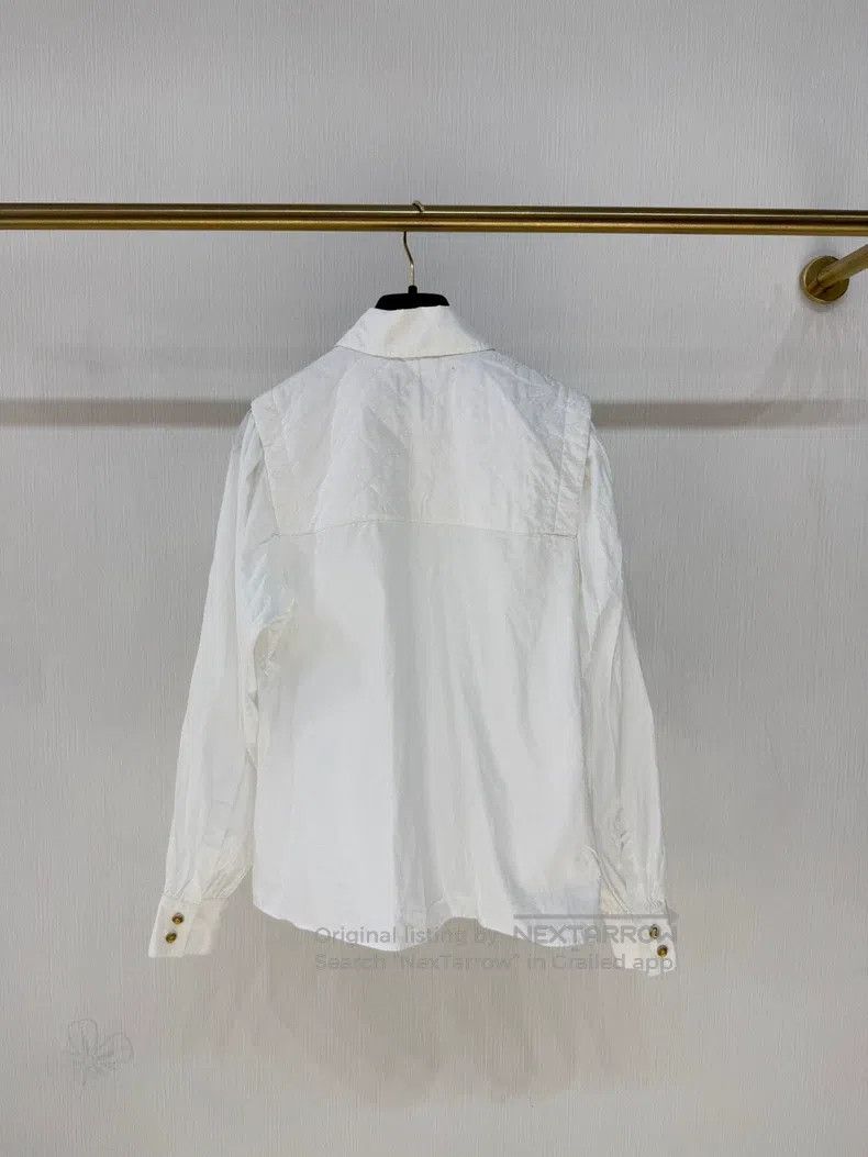 Chanel Chanel Pineapple-patterned gold-buttoned shirt Size XXS / US 00 / IT 34 - 6 Thumbnail