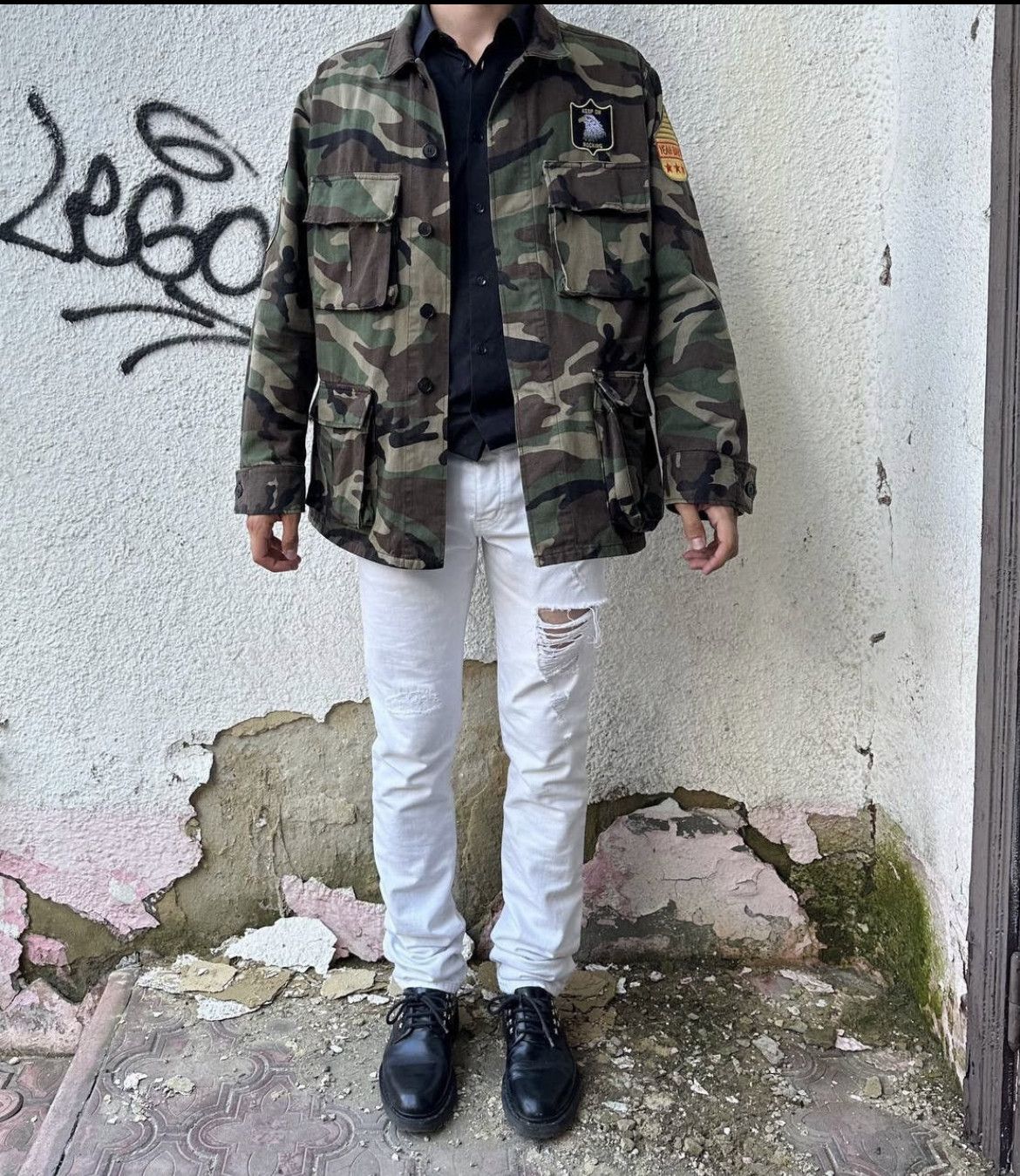 Saint Laurent SS16 Hedi Slimane M65 Camo Patched Jacket