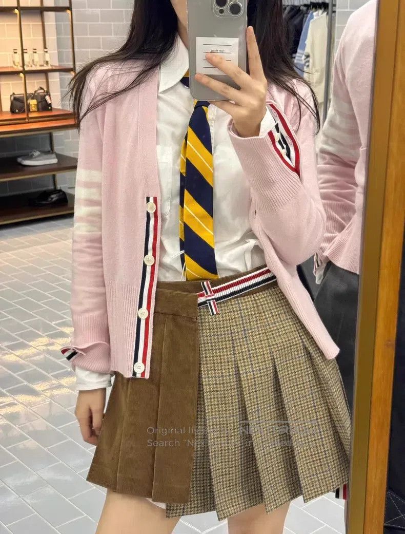 Thom Browne Thom Browne Pink knit cardigan Size XS / US 0-2 / IT 36-38 - 5 Thumbnail