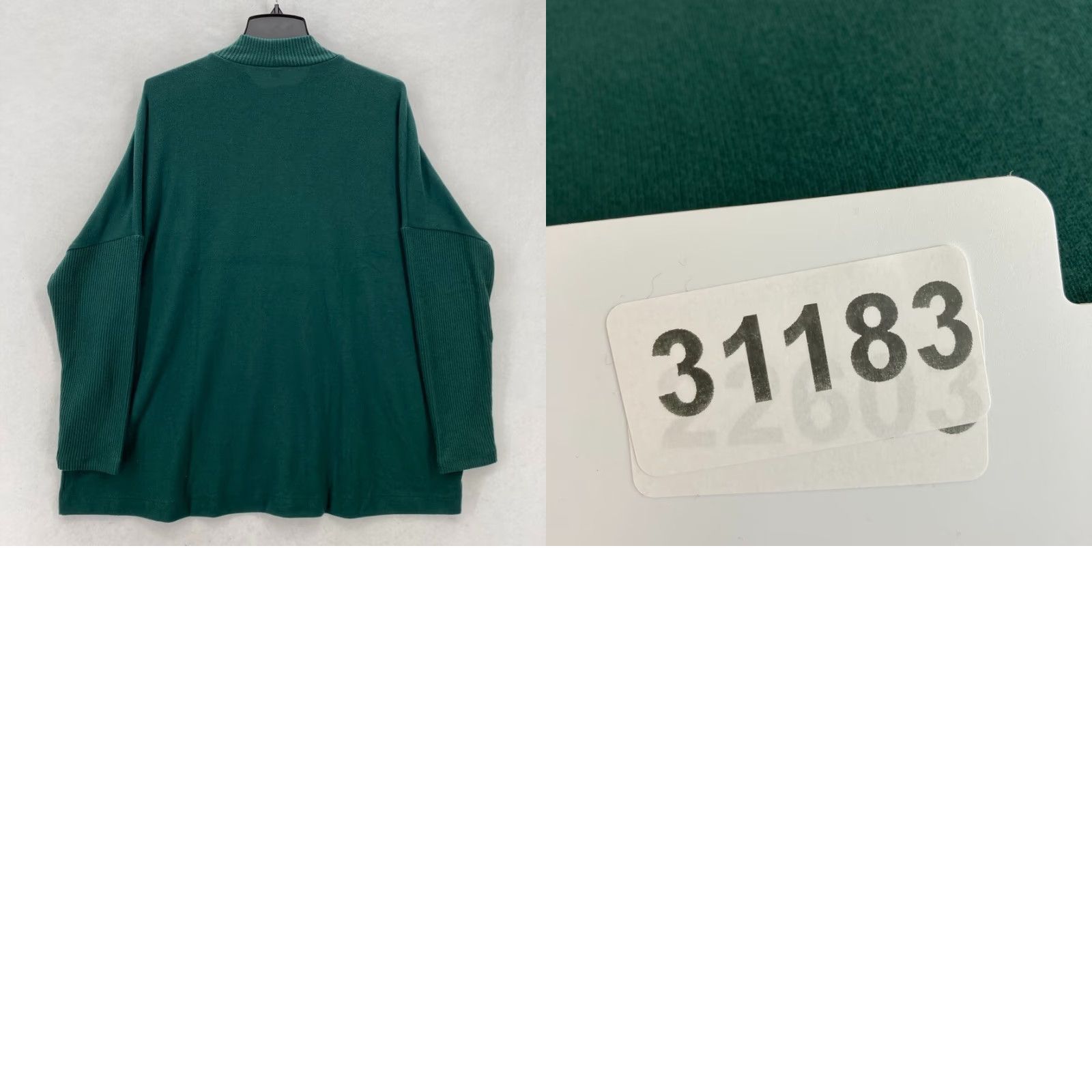 Loft LOFT Women's XL Green Mock Neck Sweater Ribbed Sleeves Relaxed Fit Cozy Casual Pullover Knit Shirt Size XL / US 12-14 / IT 48-50 - 9 Thumbnail