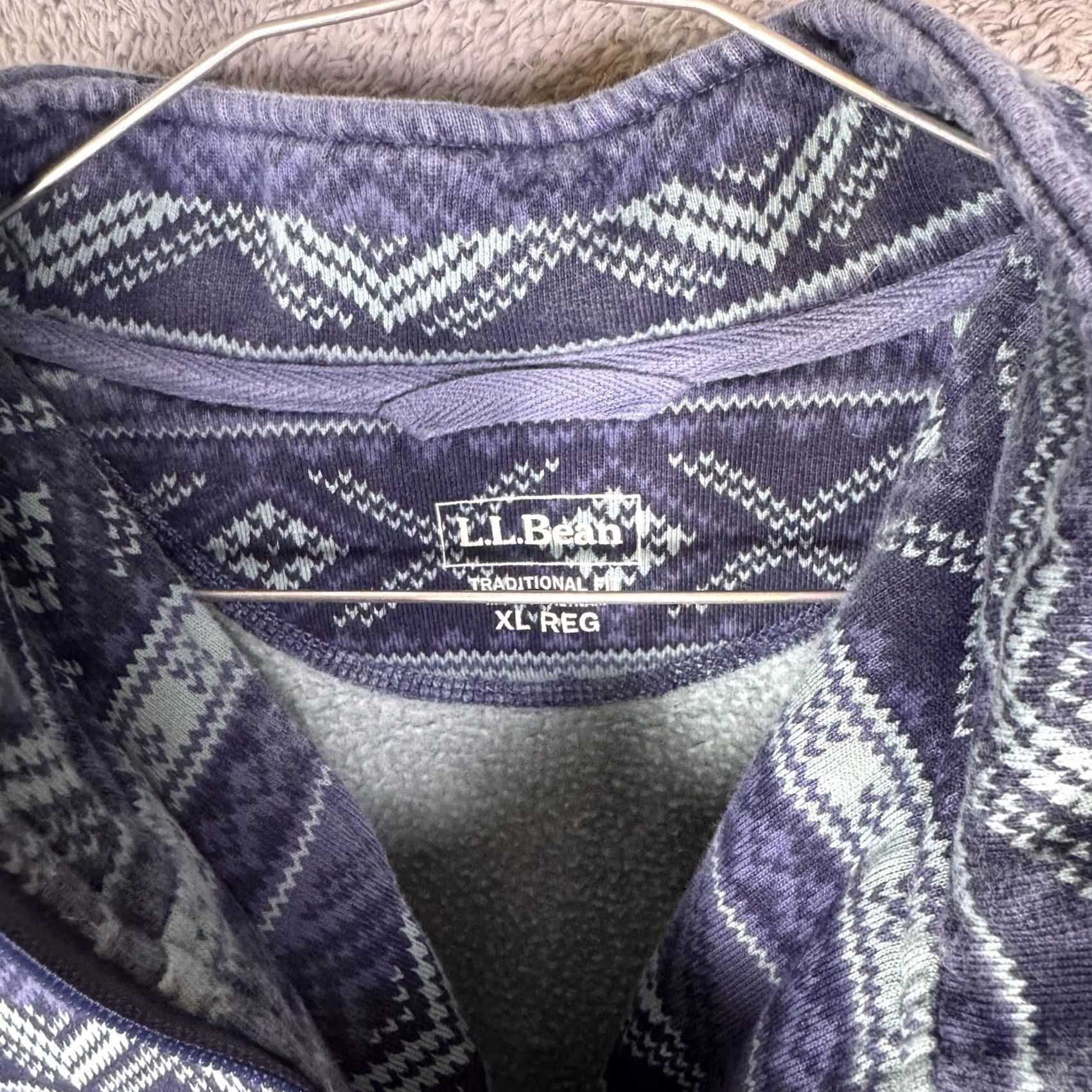 Vintage VINTAGE L.L. Bean Sweater Mens XL Athletic Sweats 1/4 Zip Pullover Aztec All Over 515588 Size US XL / EU 56 / 4 - 6 Thumbnail