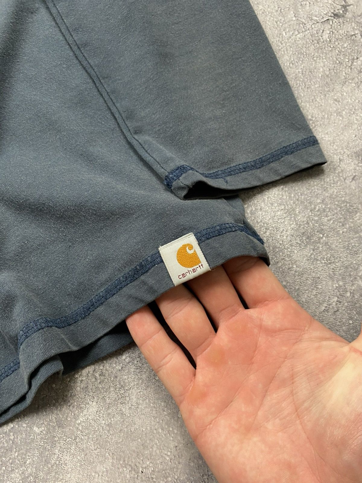 Carhartt Vintage Carhartt Longsleeve Blue Force Faded T-Shirt Tee Size US L / EU 52-54 / 3 - 5 Thumbnail