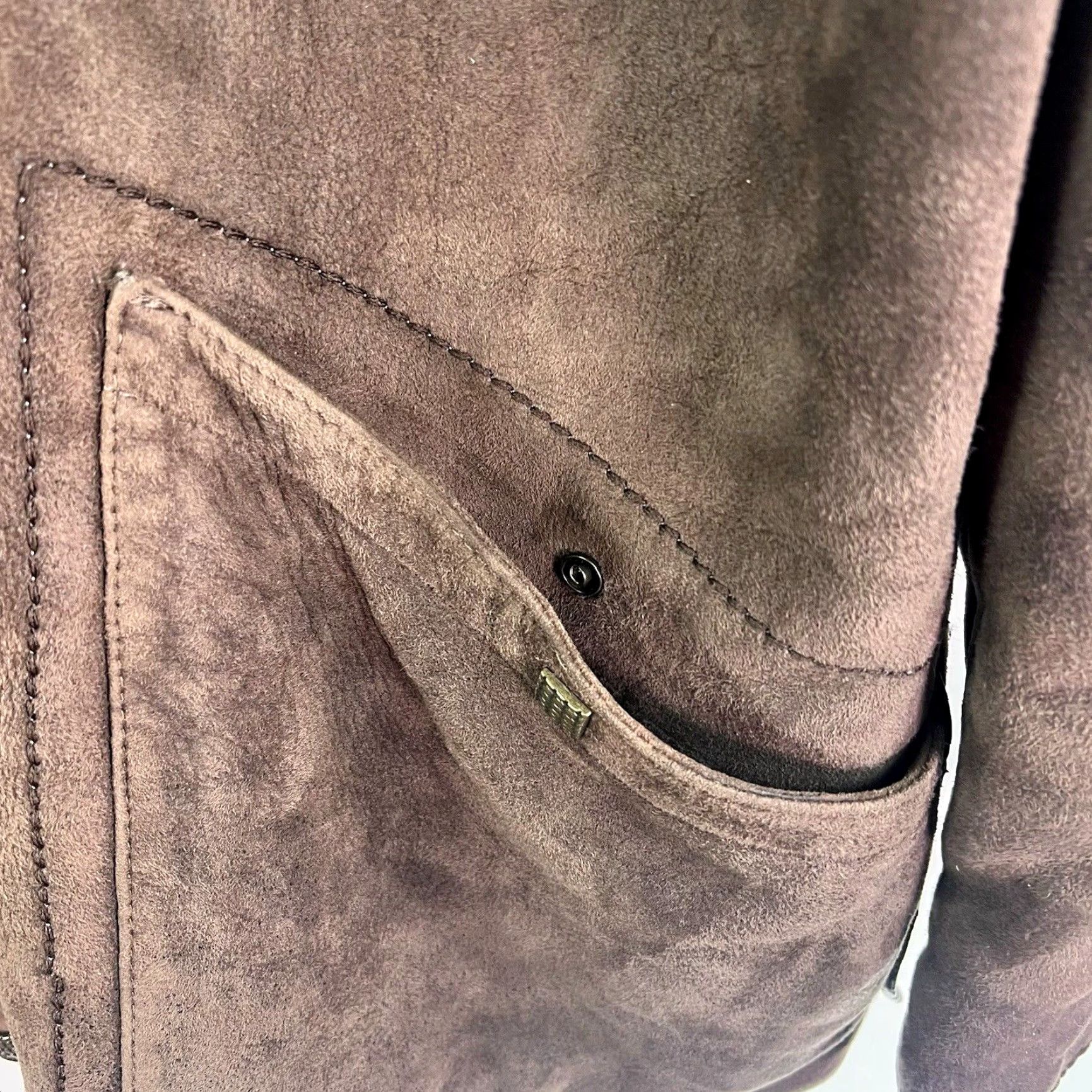 Vintage VINTAGE FONTELLI Men's Overcoat Coat Size XL Wool Shearling Suede Brown Winter 90s Outdoor Size US XL / EU 56 / 4 - 6 Thumbnail