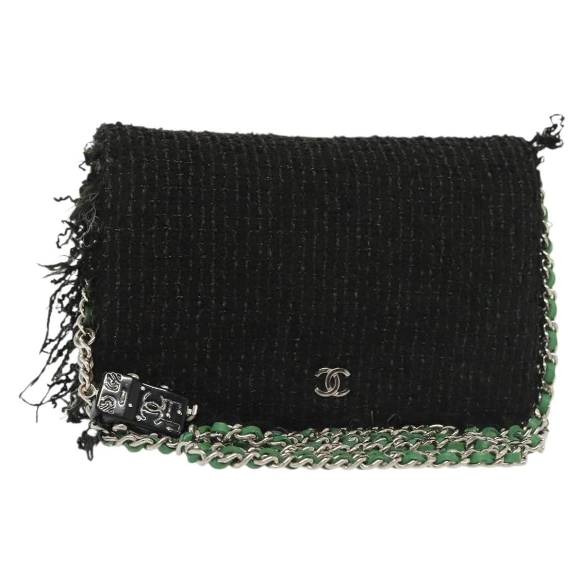 Chanel Chanel Wallet on Chain Fringe Tweed Size ONE SIZE - 1 Thumbnail