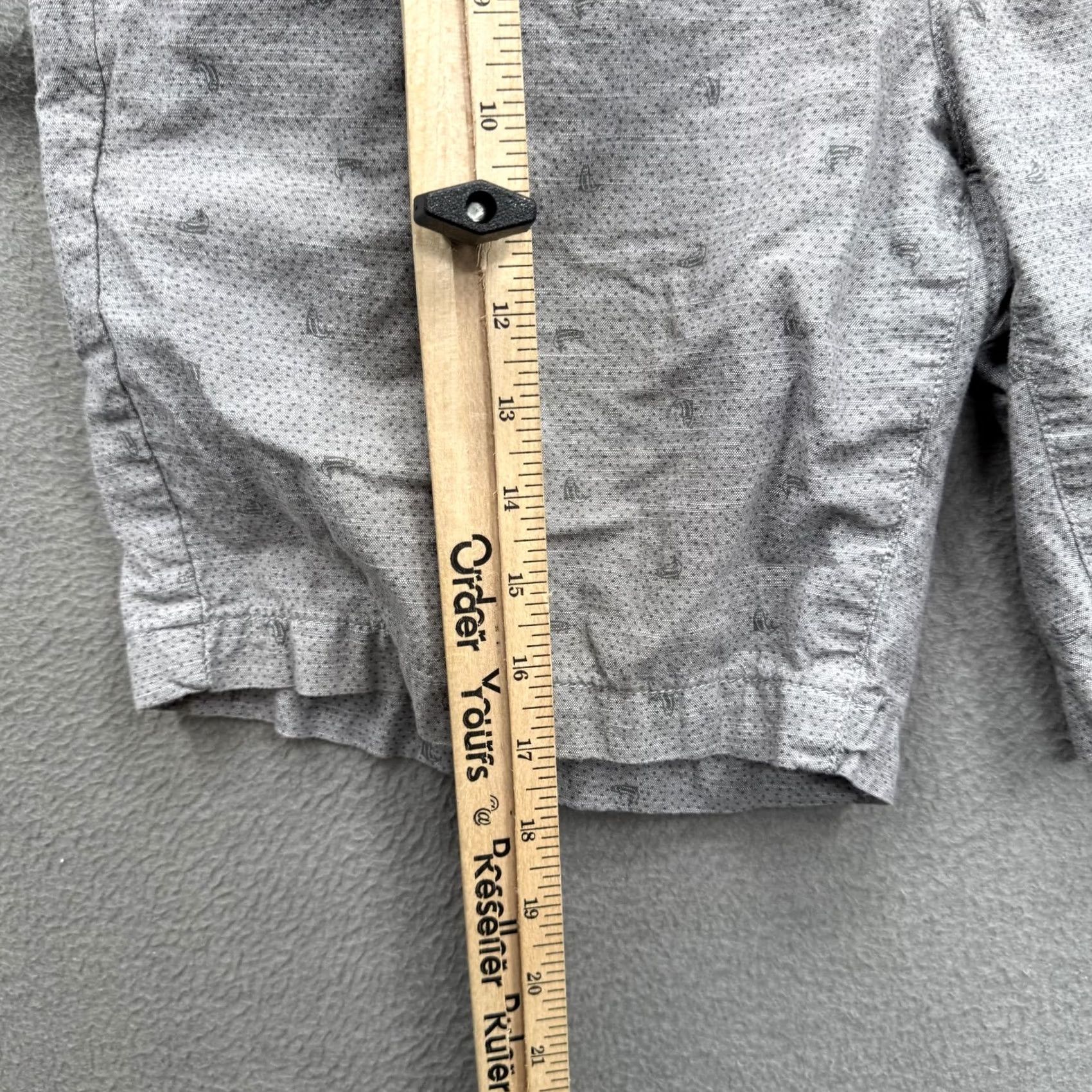 Eddie Bauer Eddie Bauer Mens Gray Cotton Chino Shorts 32 Inseam 9 in Flat Front Zip Pockets Sailboat Fish Print Beach Casual Summer Geometric Nautical Size US 32 / EU 48 - 6 Thumbnail