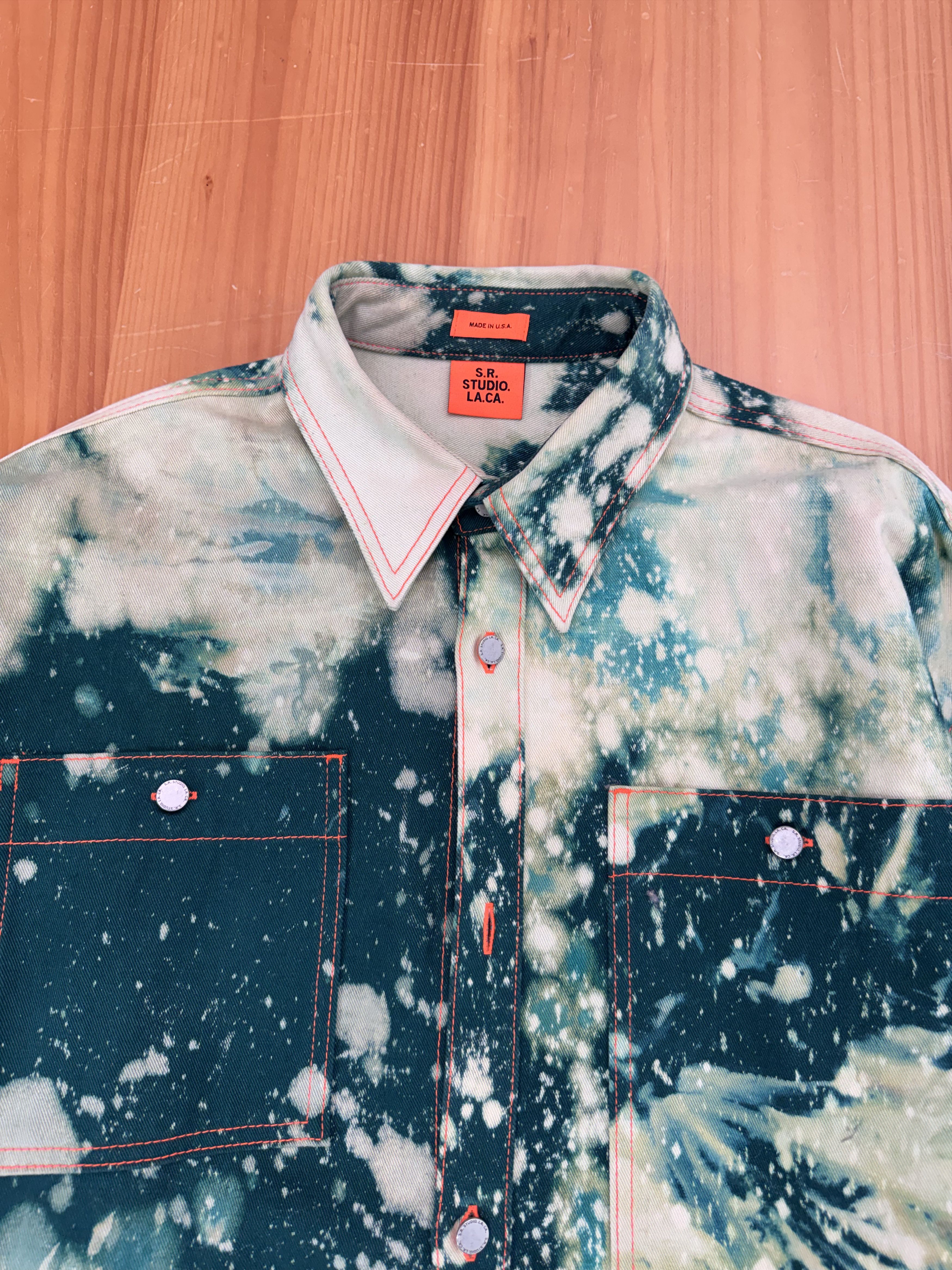 Sterling Ruby SR Studio LA Soto Pine Dyed Denim Shirt Size US XL / EU 56 / 4 - 4 Thumbnail