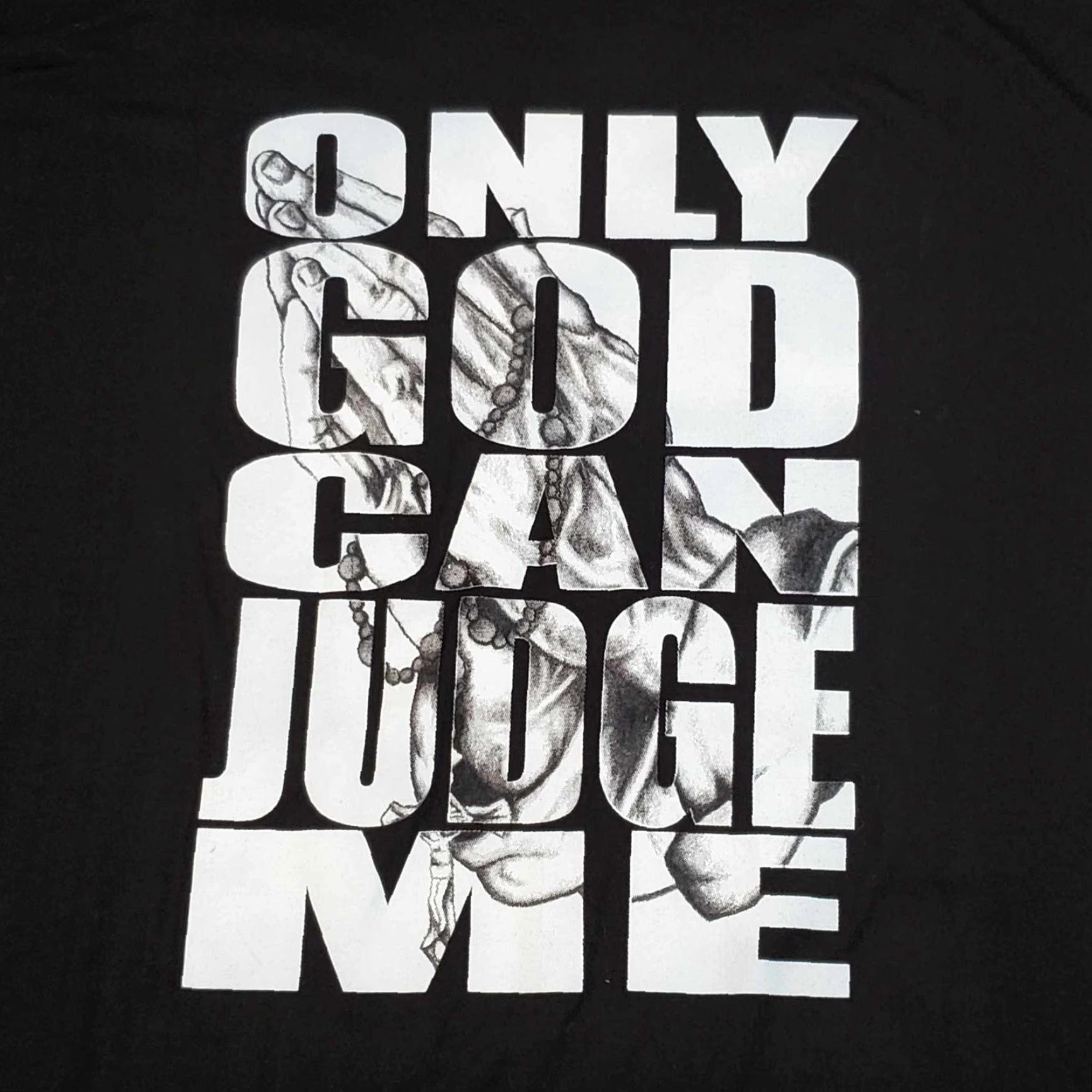 Vintage VINTAGE Luxta Unisex Heavy Cotton T-Shirt 5XL Black Only God Can Judge Me Mens? Wait genders. Size US XXL / EU 58 / 5 - 3 Thumbnail