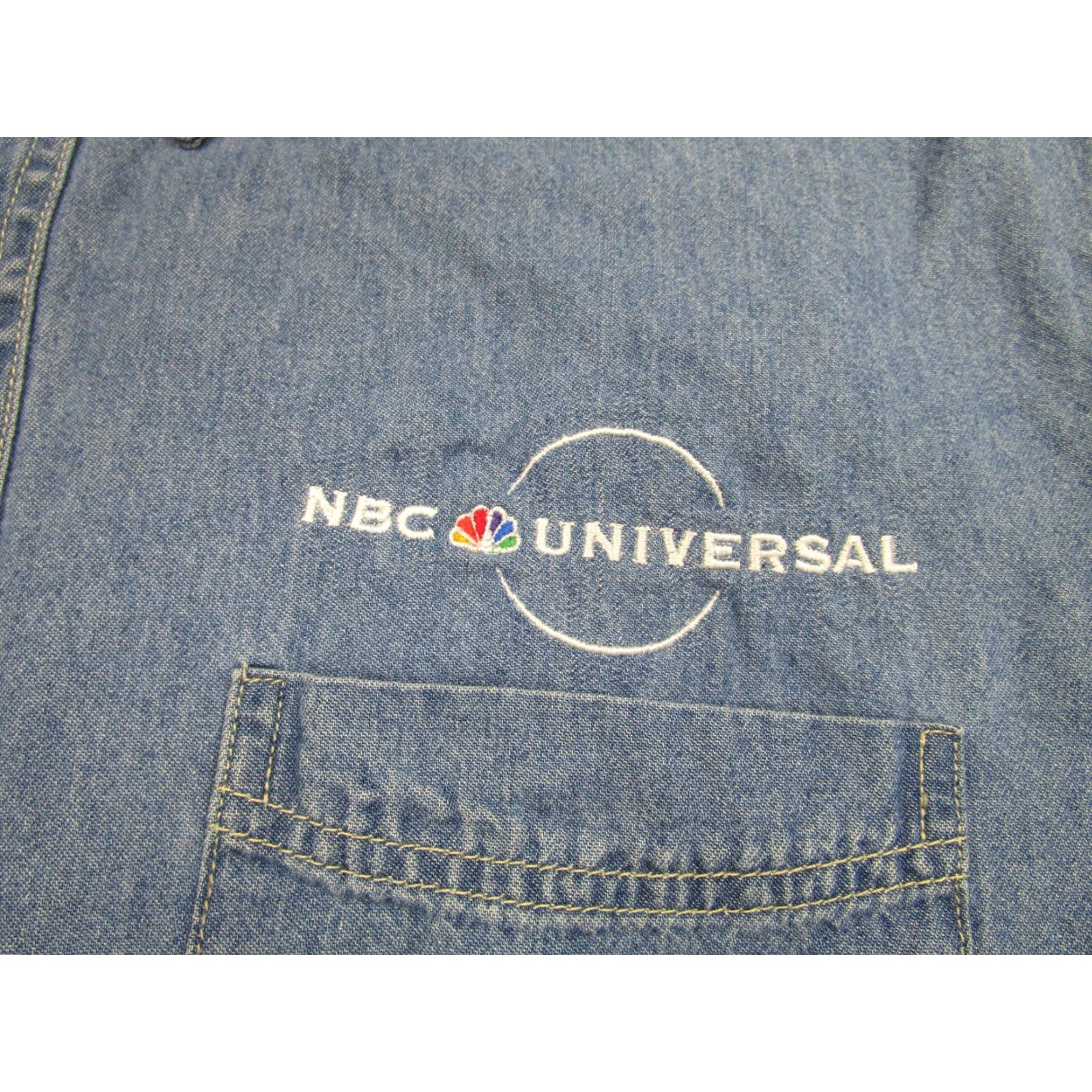 Port Authority Port Authority Shirt Mens XL Blue Denim Long Sleeve NBC Universal Embroidered Size US XL / EU 56 / 4 - 4 Thumbnail
