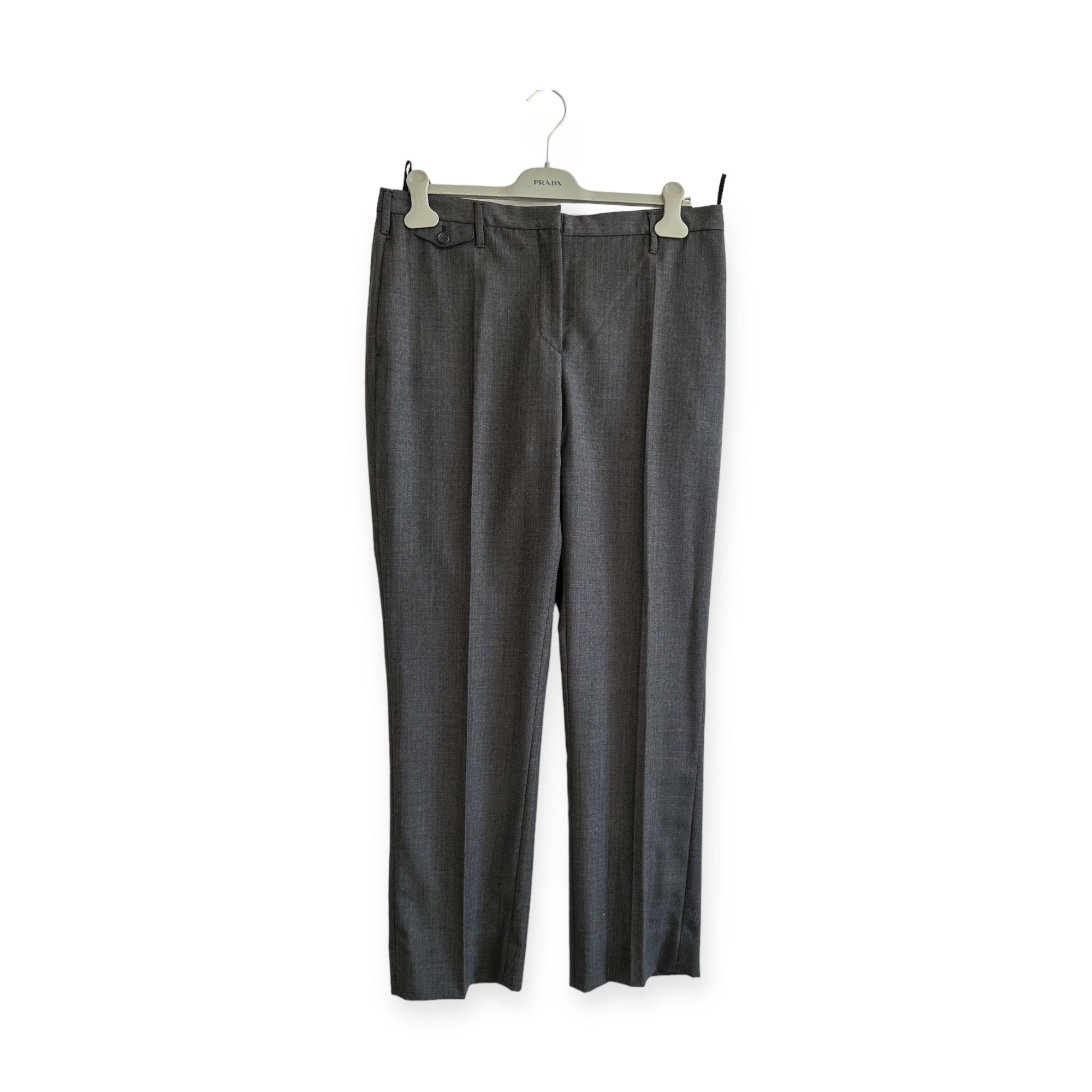Prada Prada FW2003 Gray Wool Pants + Belt (46) Size 32" / US 10 / IT 46 - 5 Thumbnail