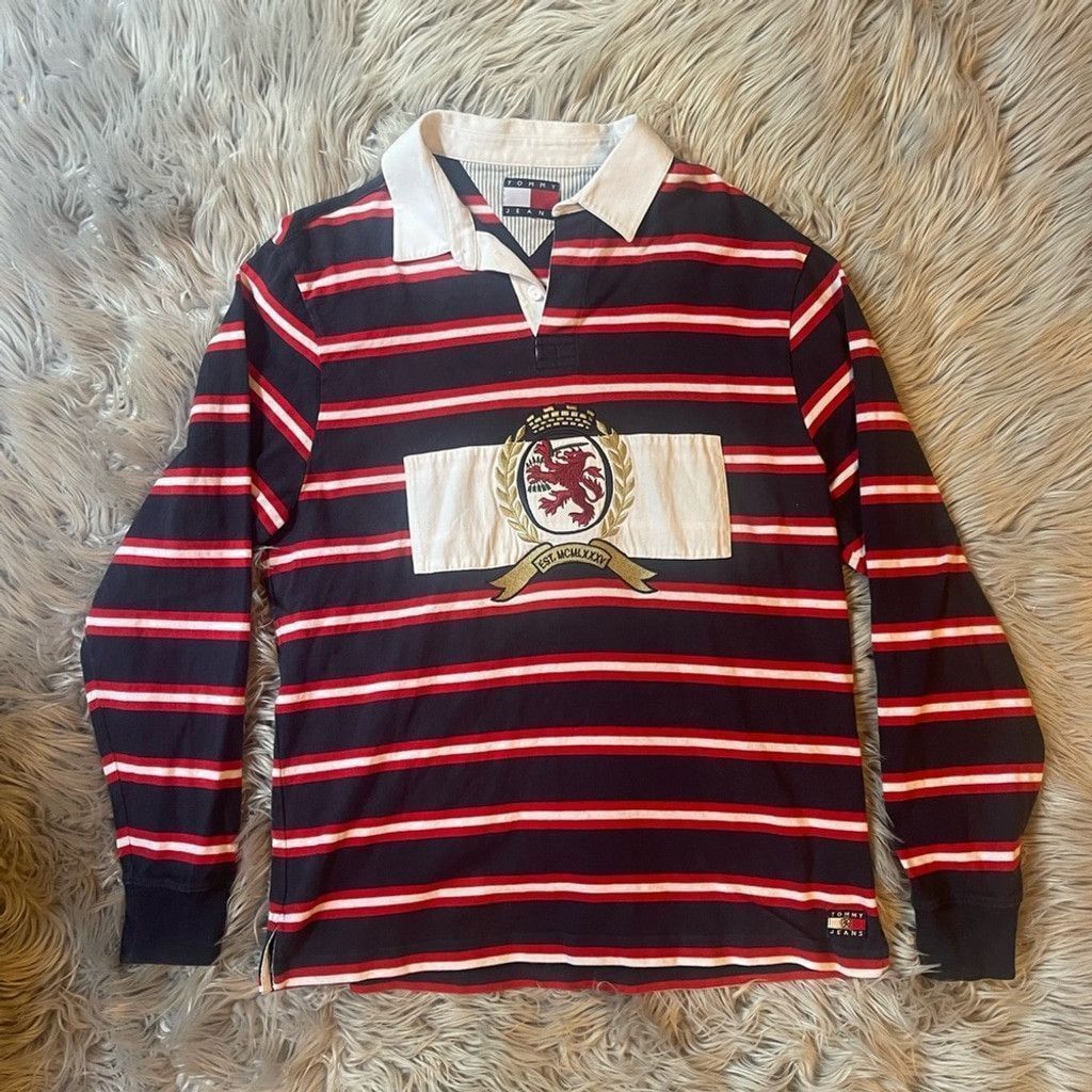 Tommy Hilfiger Tommy Hilfiger Navy and Red Striped Shirt size M Size US M / EU 48-50 / 2 - 1 Thumbnail