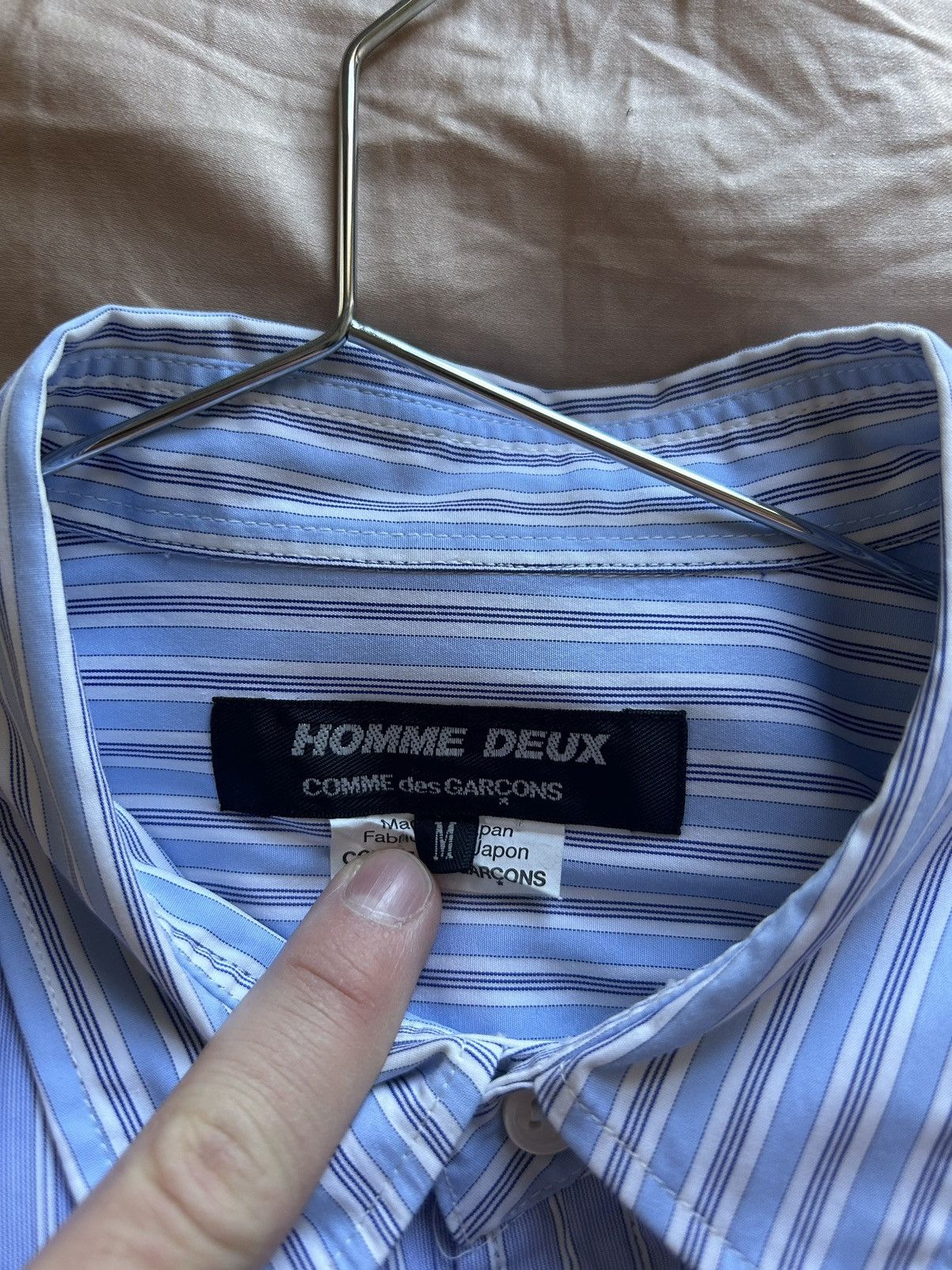Comme des Garcons × Comme des Garcons Homme Deux × Japanese Brand Striped Frilled Shirt Size US M / EU 48-50 / 2 - 4 Thumbnail