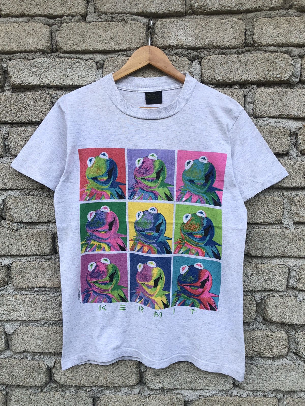 Vintage RARE VTG 90s Kermit The Frog Andy Warhol Pop Art Parody Tee Size US M / EU 48-50 / 2 - 1 Thumbnail