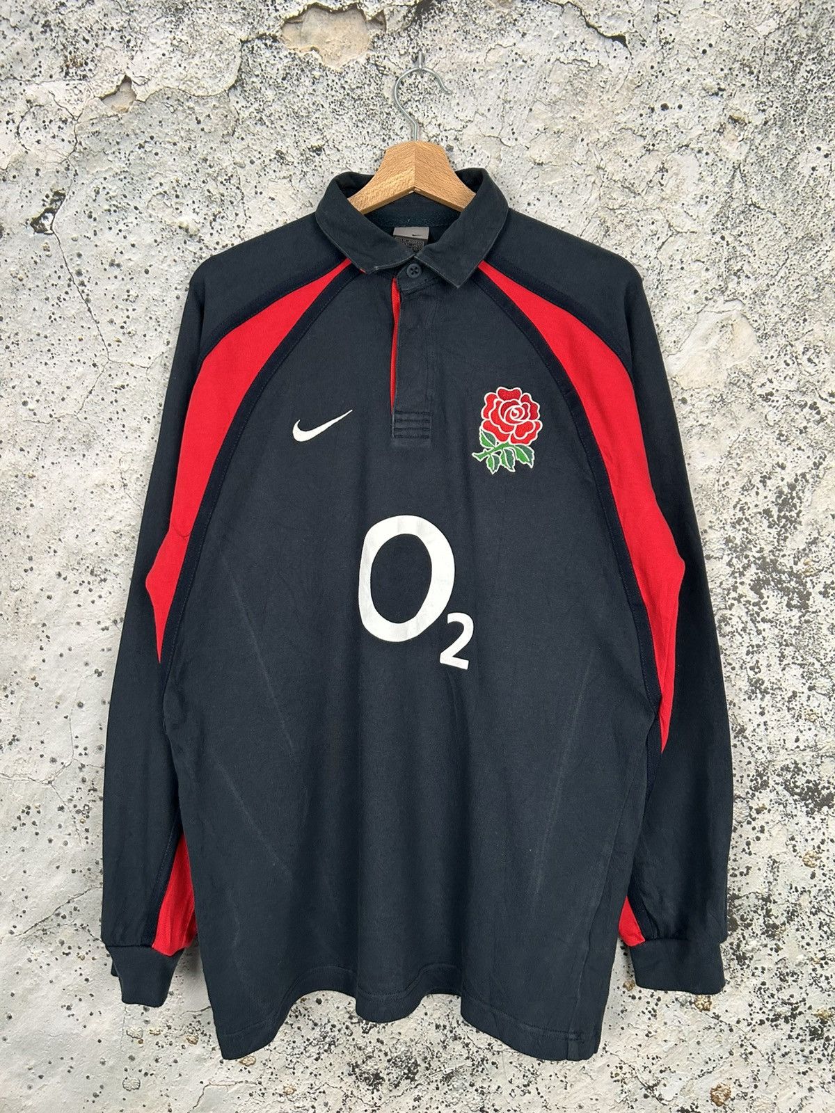 Nike Vintage Nike England Rugby Jersey Sportswear Rare 90s O2 Size US M / EU 48-50 / 2 - 1 Thumbnail