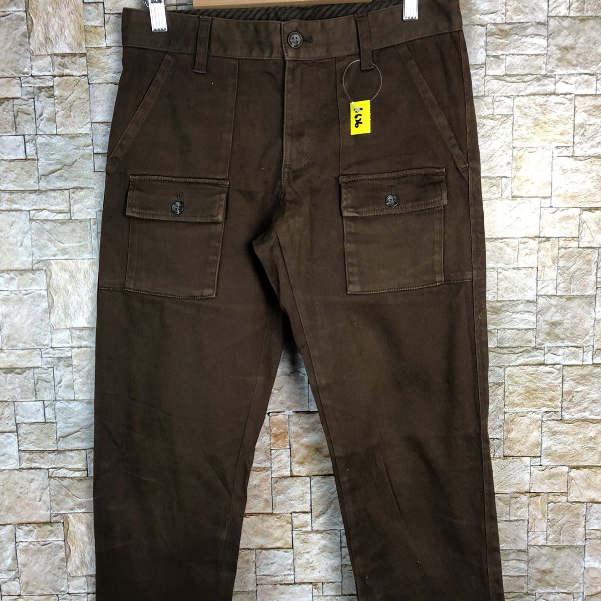 Japanese Brand Comme Ca Commune Dark Brown Cargo Multipocket Pants #A626 Size US 28 / EU 44 - 5 Thumbnail