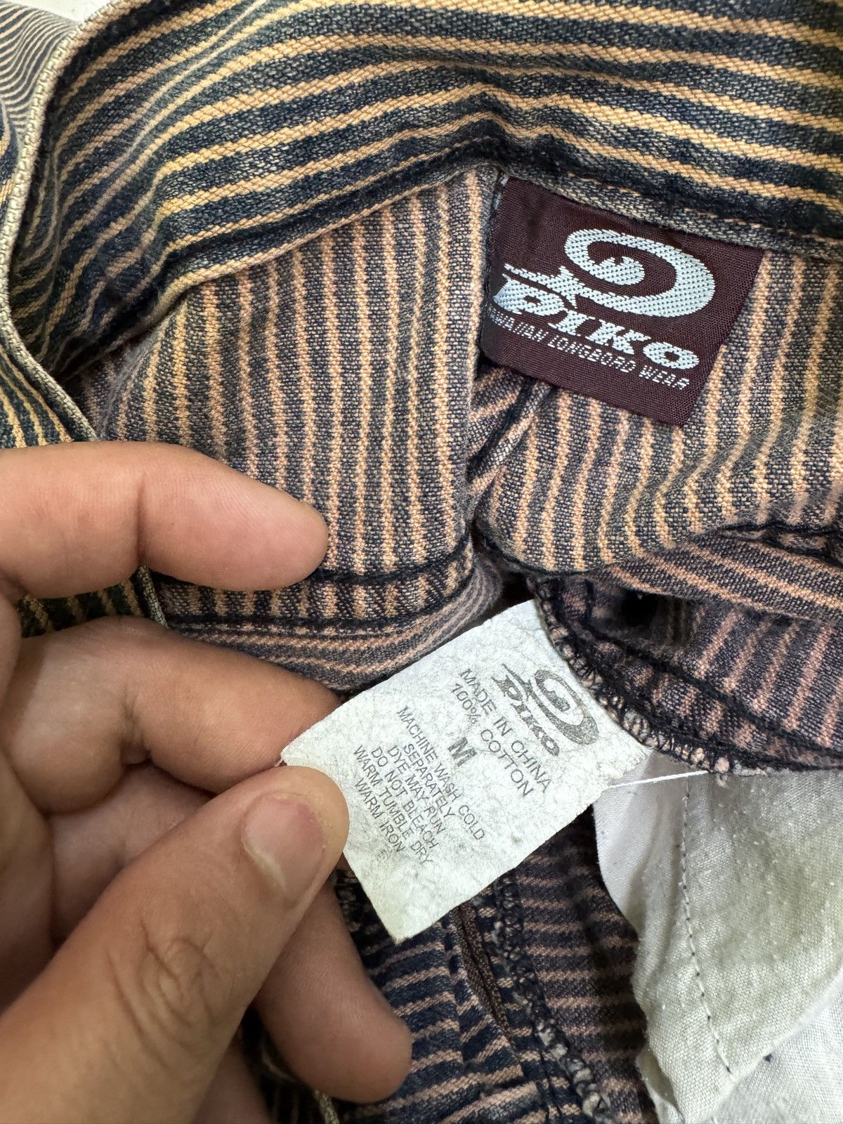 Japanese Brand Vintage Piko Hickory Striped Denim Jeans Size US 28 / EU 44 - 14 Thumbnail