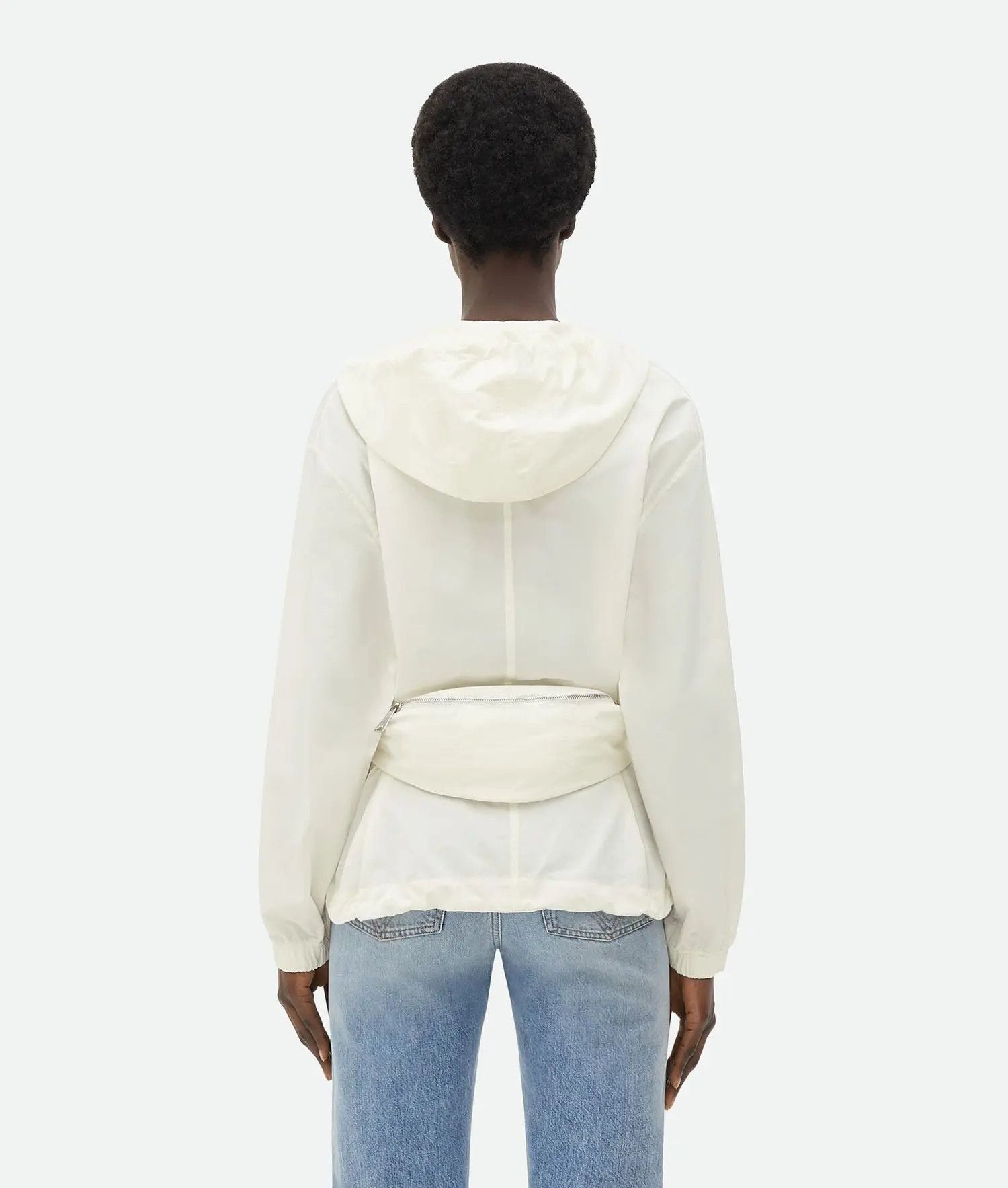 Bottega Veneta o1n1vont0525 Packable Tech Nylon Blouson in Chalk Size XS / US 0-2 / IT 36-38 - 3 Thumbnail