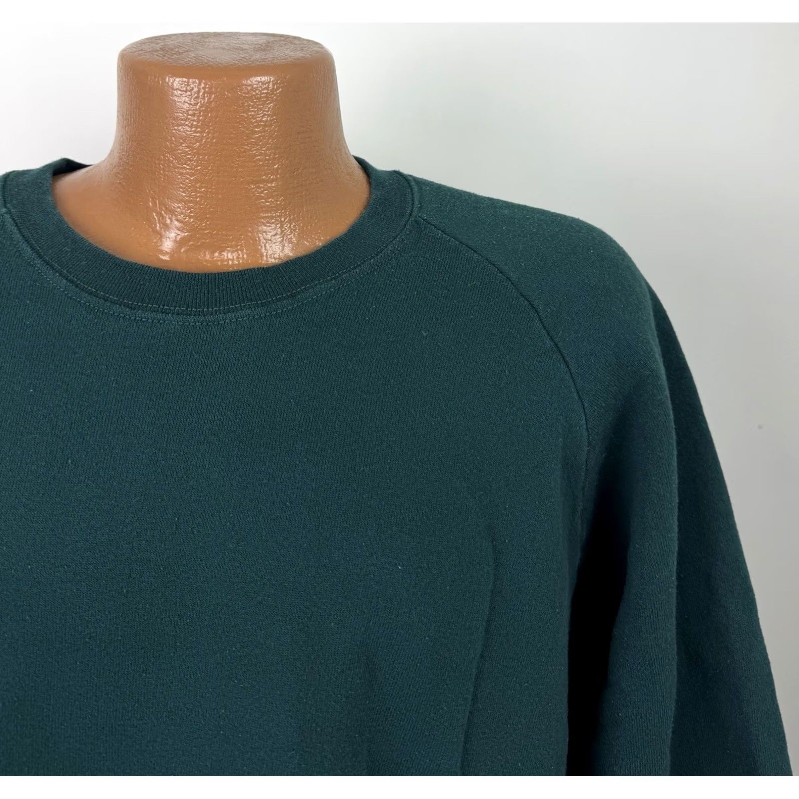Fruit Of The Loom VINTAGE Fruit of the Loom Sweatshirt Mens 2XL Raglan Green 90s College Sports Pullover Crew Neck Size US XXL / EU 58 / 5 - 3 Thumbnail