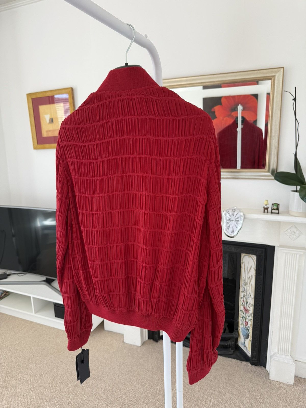 Saint Laurent Paris SS21 Saint Laurent Silk Teddy Jacket Striped Smocked Crepe Size US M / EU 48-50 / 2 - 7 Thumbnail