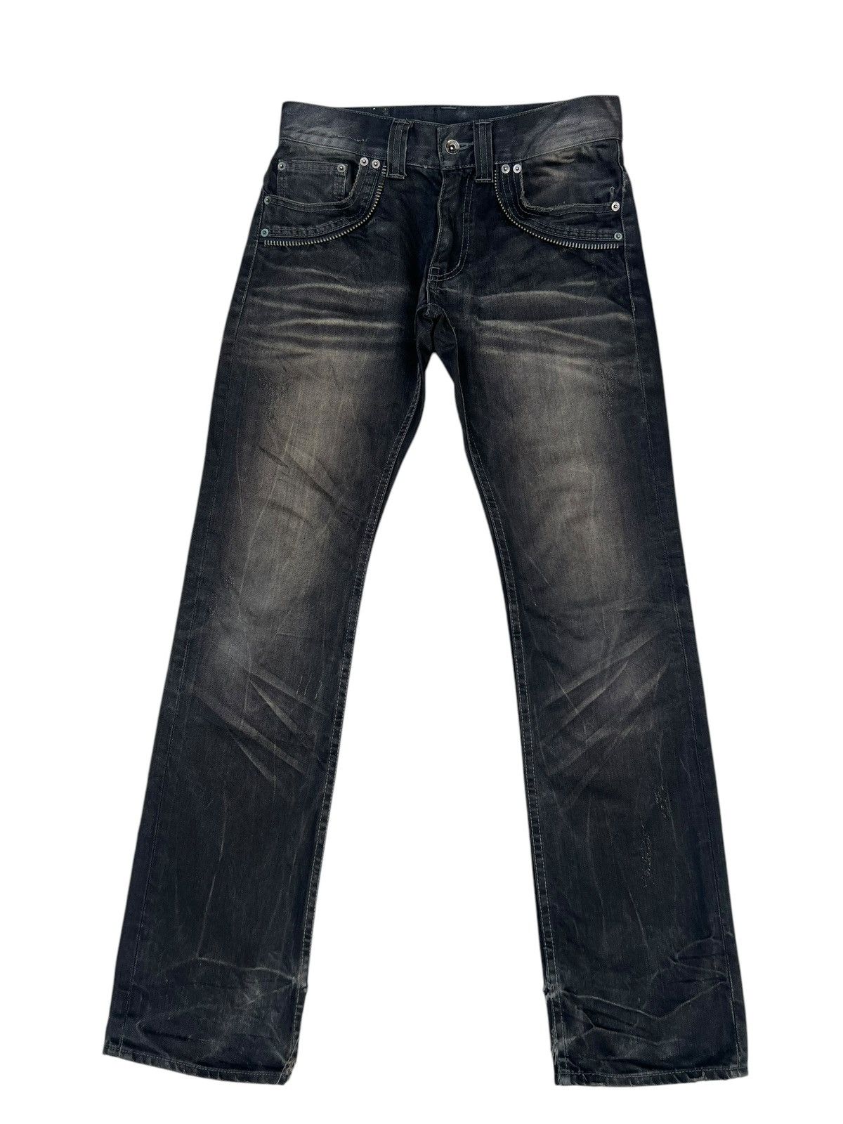 14th Addiction Mud Waxed Clawmark Denim Semantic Design Skulls Jeans Size US 30 / EU 46 - 3 Thumbnail