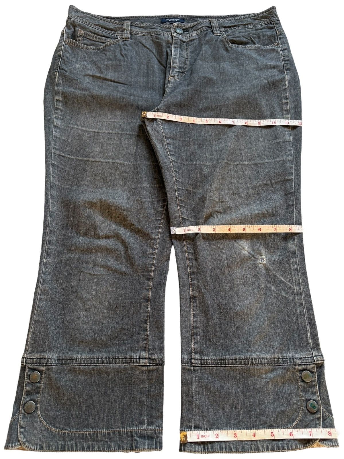 Burberry × Designer Vintage Burberry London Mud Wash Distressed Rip Baggy Jean Size US 36 / EU 52 - 16 Thumbnail