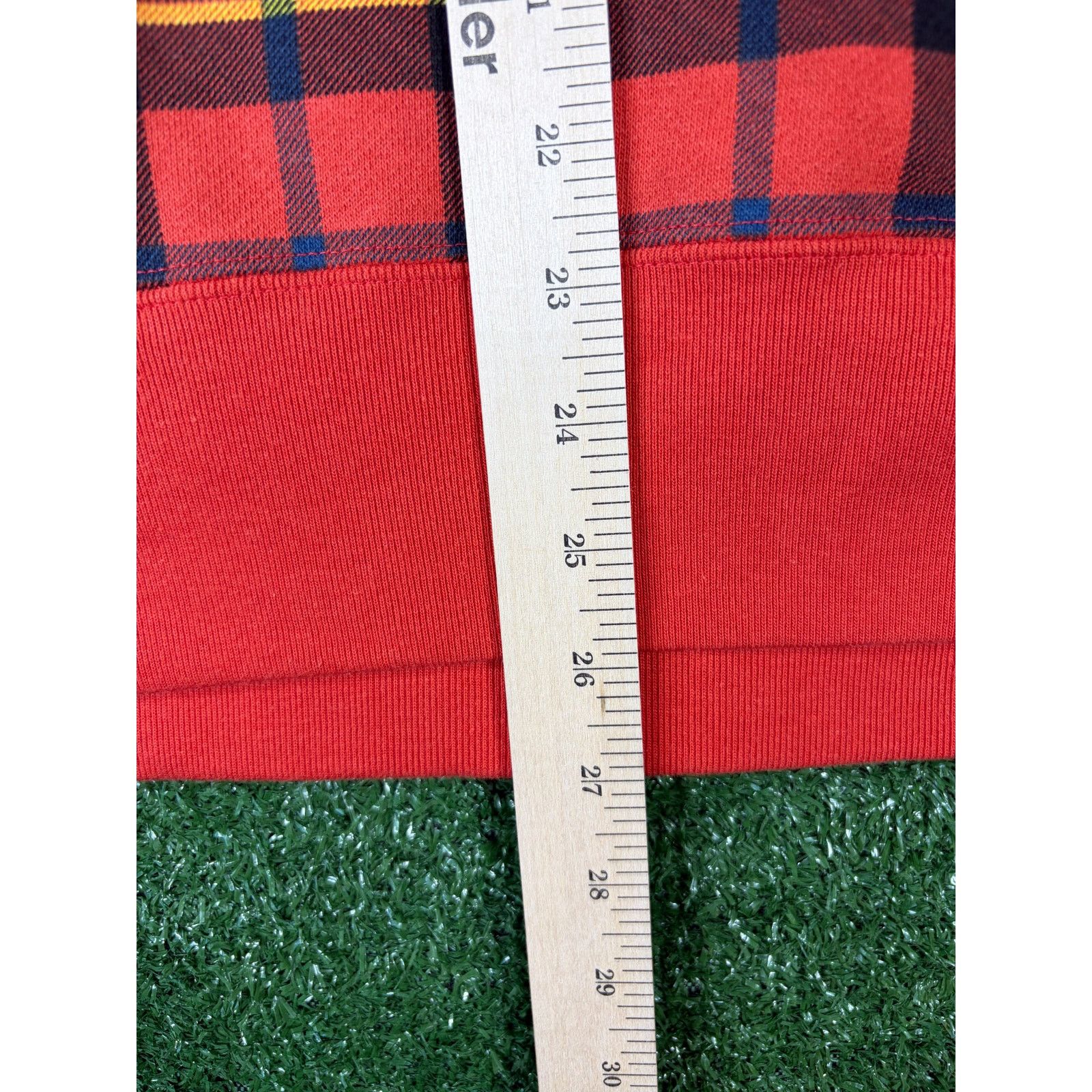 Bape BAPE Logo Check Red Loose Fit Crewneck Sweater Size MD Size US M / EU 48-50 / 2 - 6 Thumbnail