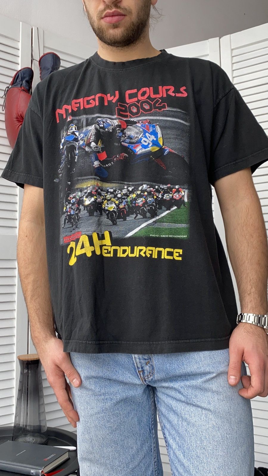 Vintage Vintage 00s Magny Cours Moto Racing Y2K Tee Shirt Size US L / EU 52-54 / 3 - 3 Thumbnail