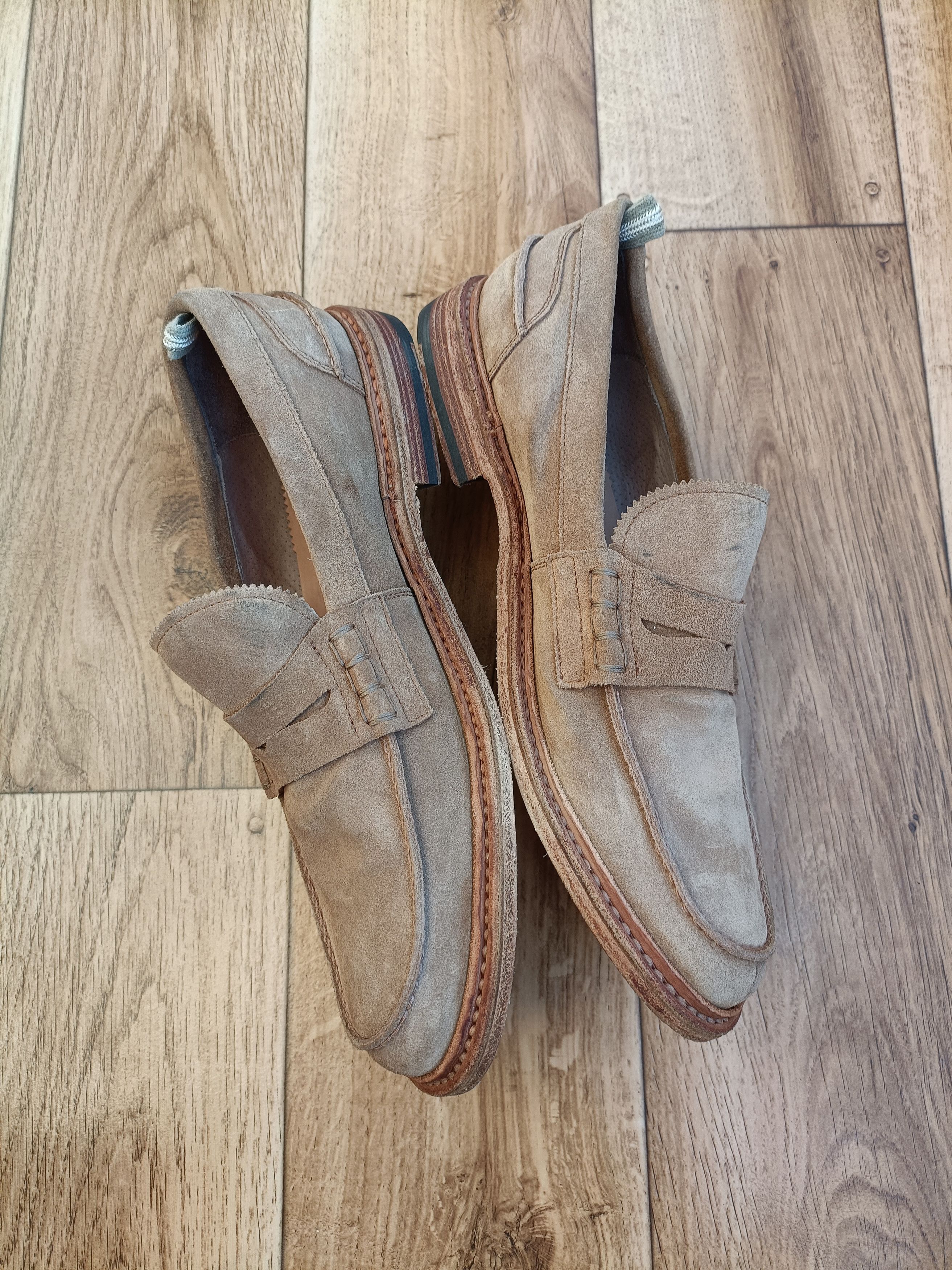 Officine Creative Officine Creative SAX 001 Taupe Suede Loafers Size US 9 / EU 42 - 13 Thumbnail