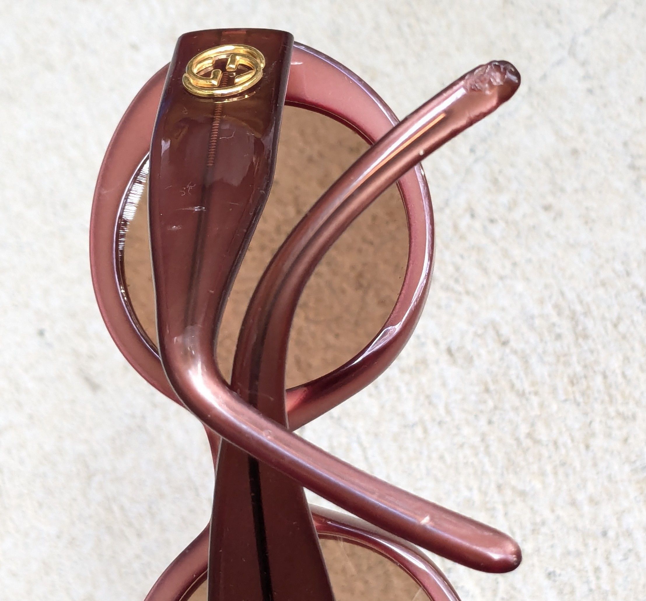 Gucci Gucci Sunglasses GG2410/S Pink Brown Round Womens Size ONE SIZE - 11 Thumbnail